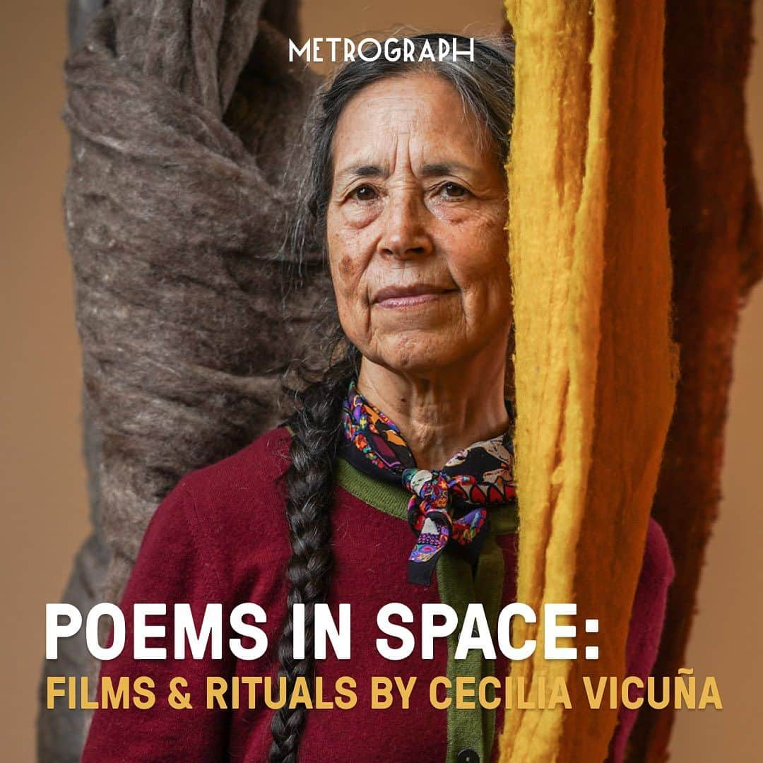 グッゲンハイム美術館のインスタグラム：「Metrograph, in collaboration with the Guggenheim Museum, presents "Poems in Space: Films & Rituals by Cecilia Vicuña," the first theatrical showcase to encompass such a breadth of @ceciliavicuna’s moving image works. Join us for the world premiere of Cecilia Vicuña: Extermination Living Quipu, a film directed and produced by the Guggenheim based on her 2022 site-specific performance, a showcase of Vicuña moving image works, as well as a special In Theater ritual guided by the New York-based artist. Screening November 11 & 12. Tickets on sale now.」