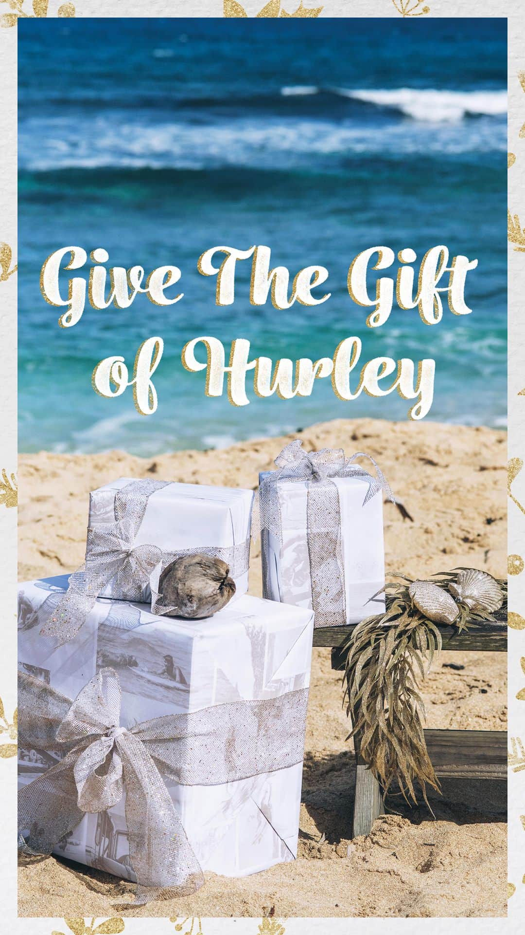 のインスタグラム：「Give the Gift of Hurley...🌴⚡️  Follow along this month as we spread holiday cheer (what we do best) and share easy ways to check people off your holiday shopping list 🎁」