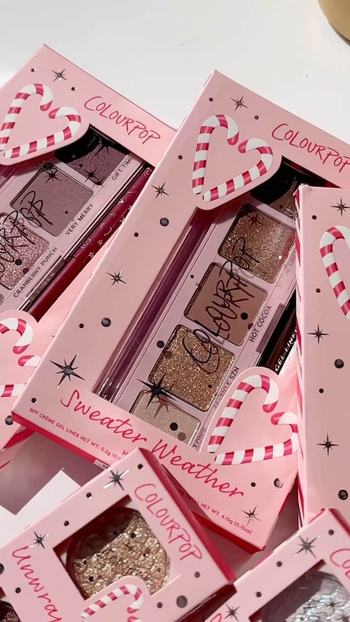Target Styleのインスタグラム：「Special delivery straight from the North Pole! 🎁🎄 NEW limited-edition holiday sets from our friends @colourpopcosmetics! 🔟 sets to gift (or keep!). Goodies for eyes and lips, all under $18.✨ #Beautygiftset  What’s inside: 🌨️ Sweater Weather Eye Kit | Warm Wishes Palette + Brew Haha Crème Gel Liner 🪨 Naughty List Eye Kit | Out All Night Palette + Swerve Crème Gel ❤️ Jolly Vibes Eye Kit | Jingle On Palette + Joy Ride Crème Gel Liner 🎄 Shine Bright Super Shock Shadow Duo 🎁 Unwrap Me Super Shock Shadow Duo 🌟 Make Me Sparkle Mini Glitterally Obsessed Kit ❄️ Hugs & Kisses Lippie Stix Kit 🎅 Santa Baby Lippie Stix Kit 💋 Kiss Me Lippie Pencil Kit ⛄ Naughty and Nice Lippie Pencil Kit」