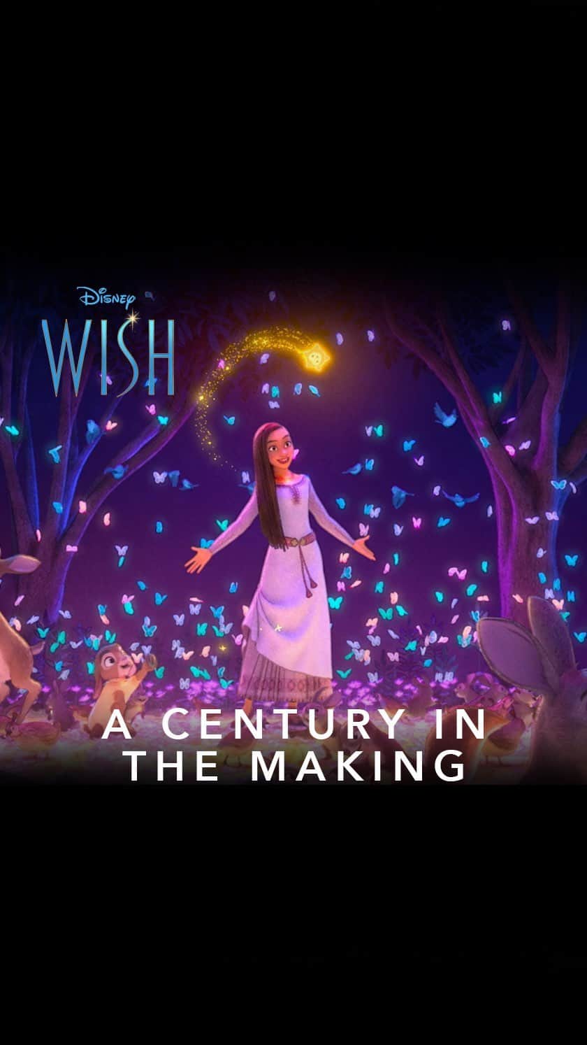 ウォルト・ディズニー・アニメーション・スタジオズのインスタグラム：「“This film is celebrating a hundred years of Disney animation” ✨  Celebrate #100YearsofDisneyAnimation with Disney’s #Wish, only in theaters November 22.」