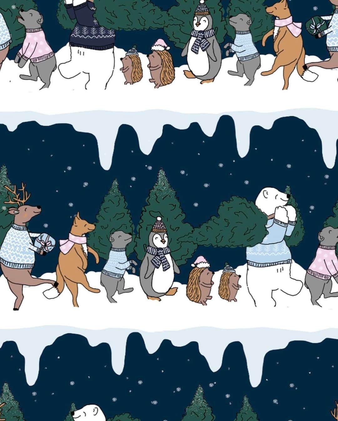 DARREN&PHILLIPさんのインスタグラム写真 - (DARREN&PHILLIPInstagram)「Introducing our Snow Animals Family PJ collection, the cutest conga line of Winter Animals and their Staffy pals having fun in the snow ❄️🐶🐻‍❄️🐻🐧🦔🦌🦊 We are WAY too excited for this!! 🎄🎄🎄🎄 Releasing next Thursday 9th Nov 11am AEDT」11月2日 6時07分 - the_blueboys