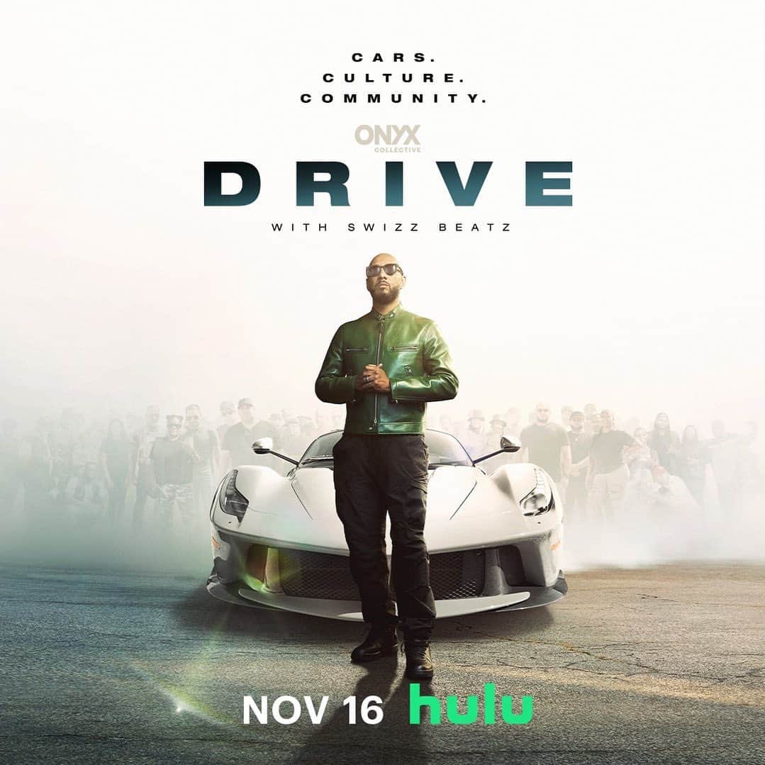 スウィズ・ビーツのインスタグラム：「New show Alert 🚨 Drive With Swizz Beatz, featuring  my son @Notemarcato , lands Nov 16 on @Hulu. Let's ride in the Zone, celebrating what unites us: cars, culture, family and community. ⚡ #DriveHulu @OnyxCollective 💨💨💨💨💨」