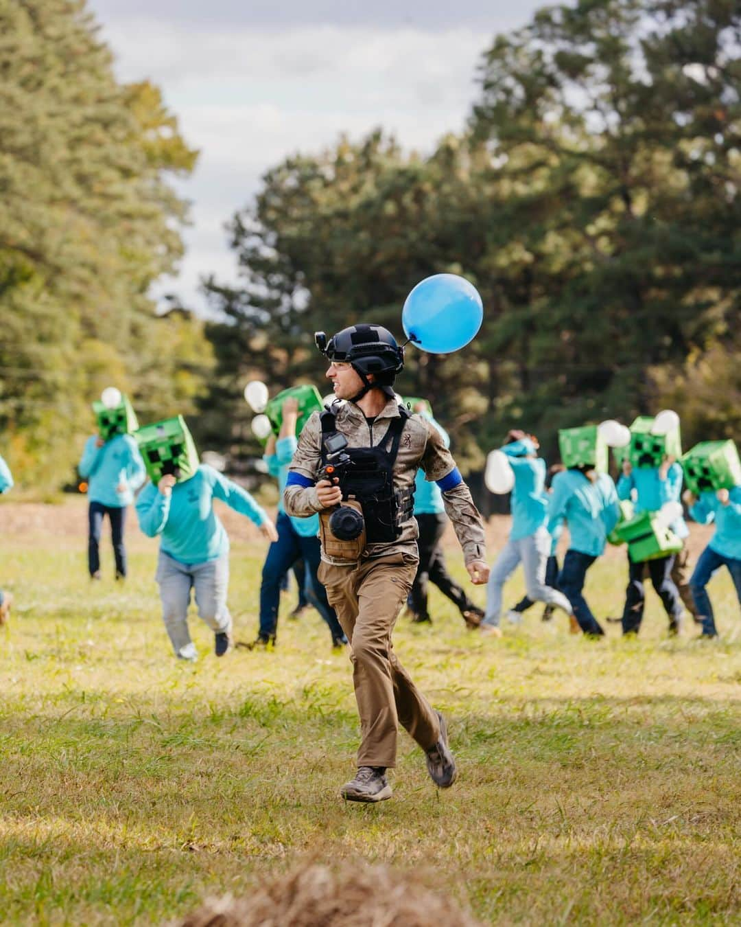 Dude Perfectのインスタグラム：「Zombie* Airsoft Battle launches THIS Saturday! *no actual zombies were used in the production of this video 🤪」