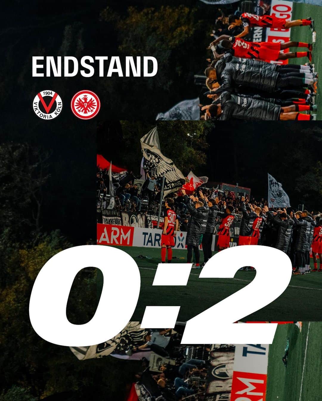アイントラハト・フランクフルトのインスタグラム：「ACHTELFINALEINZUG ✅ • • @dfb_pokal #SGE #Eintracht #Frankfurt #EintrachtFrankfurt」