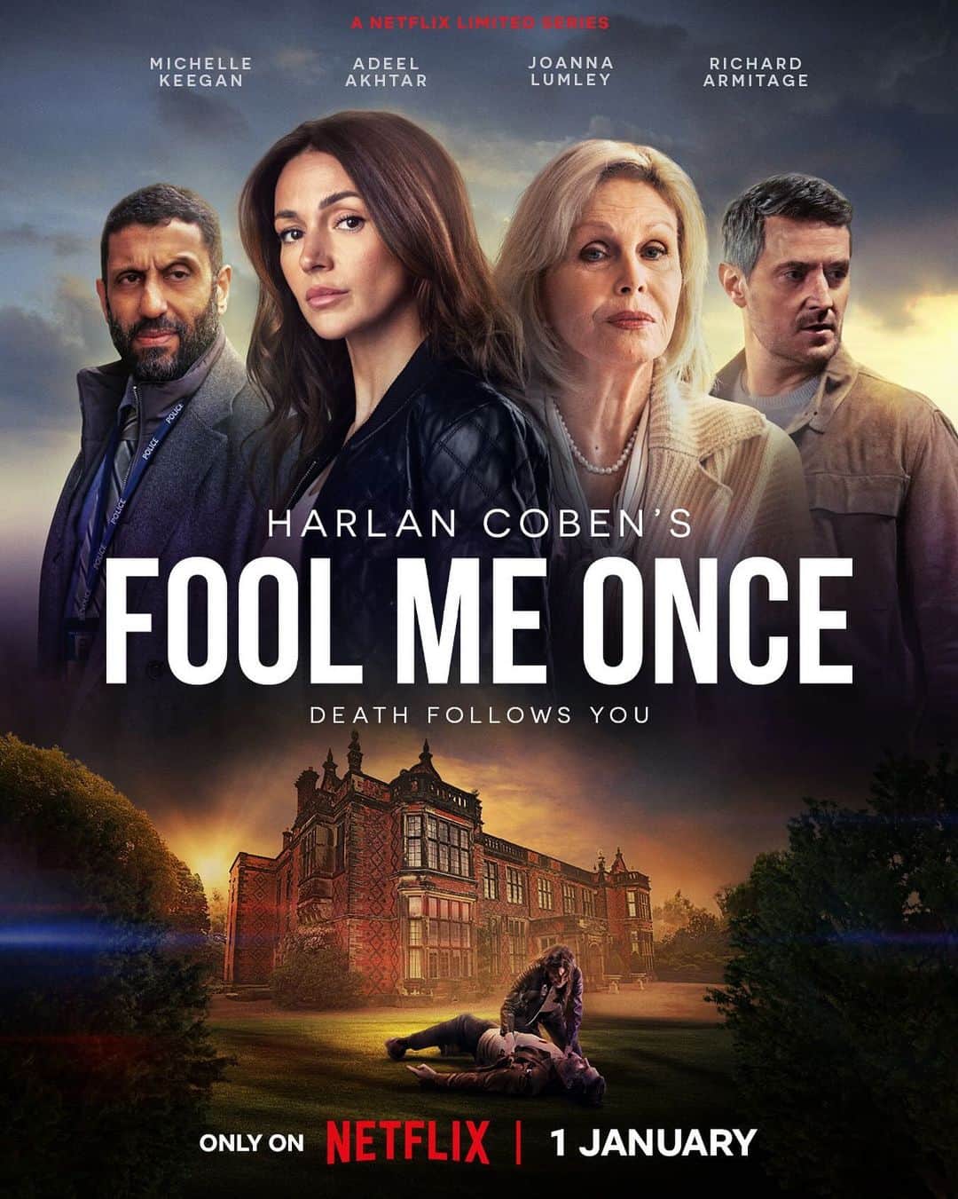 ミシェル・キーガンのインスタグラム：「Mystery King @harlancoben is back on 1 January with crime thriller Fool Me Once starring our faves @michkeegan @adeelakhtar #JoannaLumley @richardcarmitage」