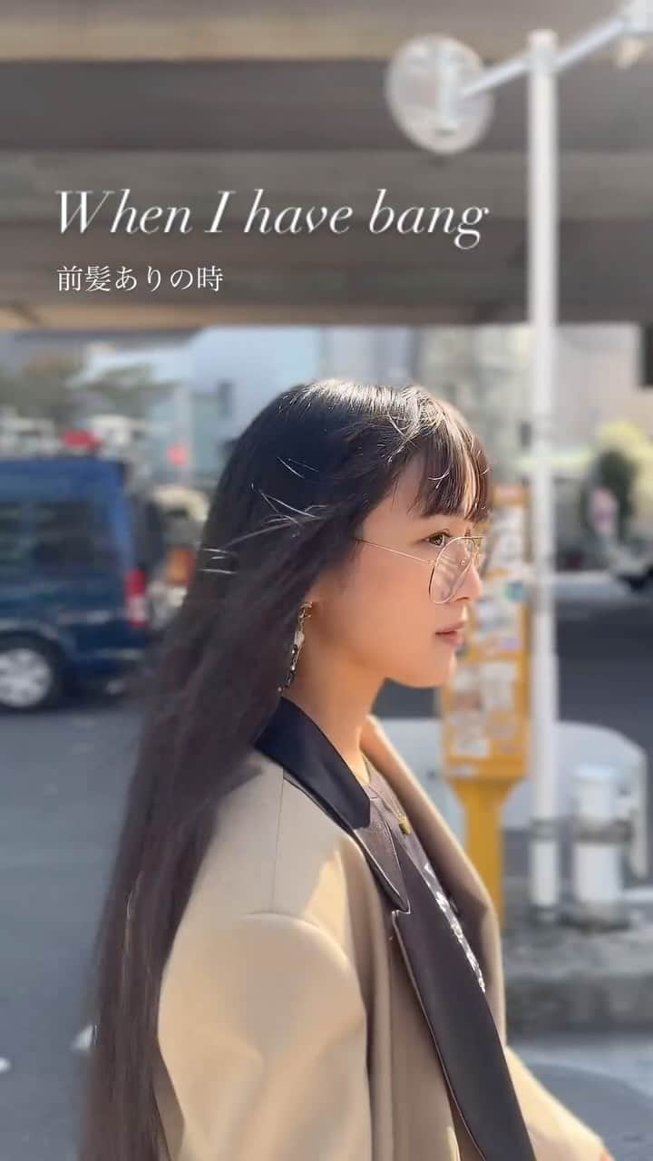 北川富紀子のインスタグラム：「Bangs? or Not?✂︎ . . Ta-da! ででん！ . . Cut my bangs to get new role! オーディションで役作りのために 前髪ばっさり✂︎ . . It already passed 10years since the last time I had bangs... ガッツリ切るのは リアルに10年ぶりぐらいw . . . Maybe it's good for refresh once a while? . 役とか関係なく 気分的にも新鮮やし、  たまには良いんかも？🙌 . . . . Huh? 👀❤️どうやろ？←」