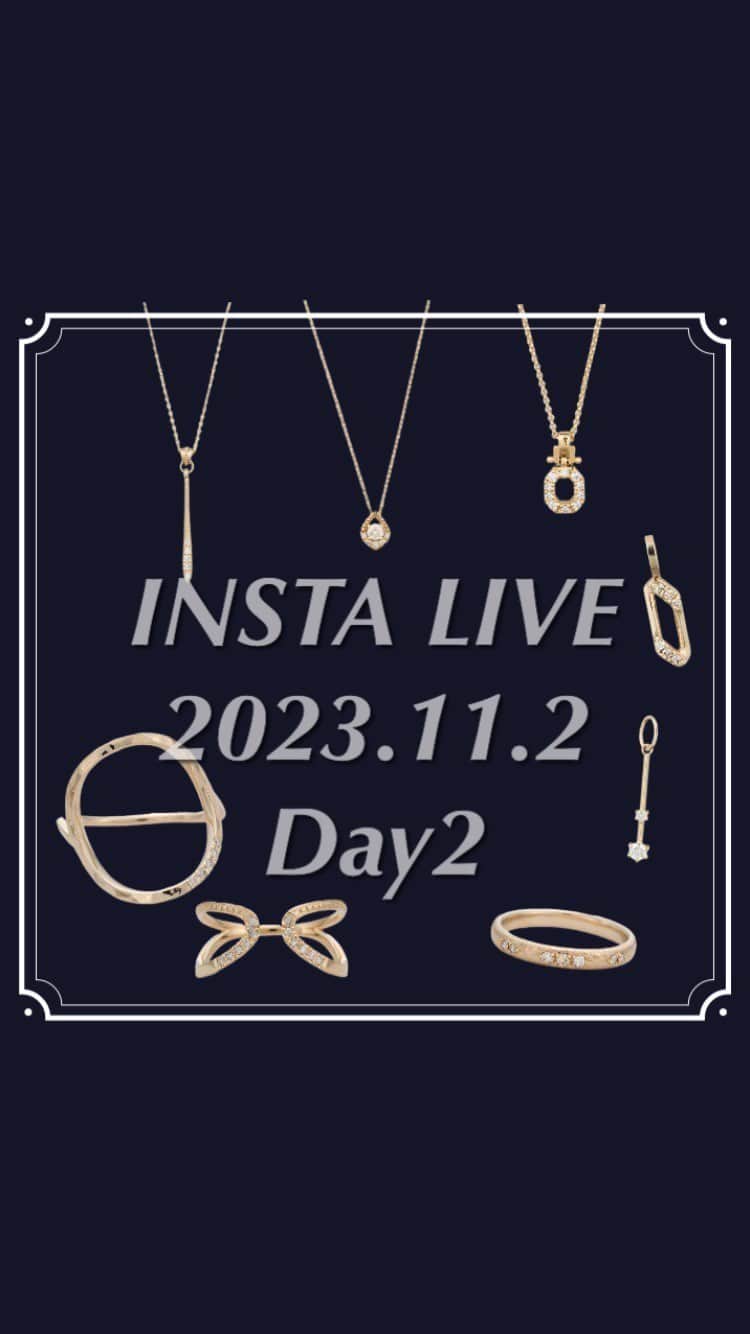 のインスタグラム：「. DAY2 本日は11/3発売の新作から、ダイヤモンドシリーズをご紹介します。  限定ネックレスとファッションジュエリーならではのデザインがポイントです！ ぜひご覧ください。  #agete #jewelry #アガット #リング #ピアス #ネックレス #ダイヤモンド」