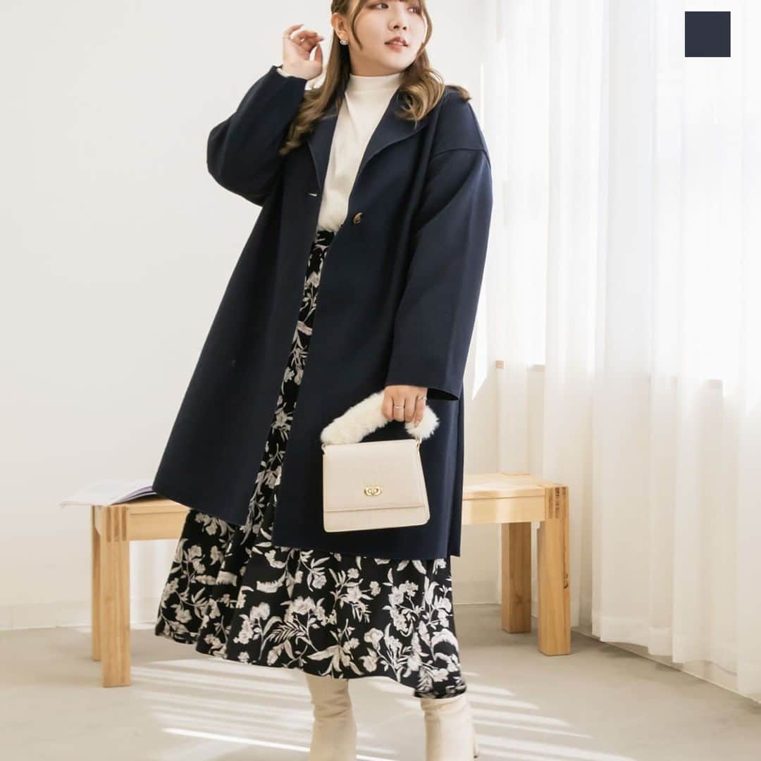 clette(クレット)さんのインスタグラム写真 - (clette(クレット)Instagram)「・11/2新作up・  メルトンチェスターコートなど計4点！  ▼プロフィールのリンクもしくは画像をタップ♪ @clette_official  #大きいサイズ #ぽっちゃり #plussize #plussizefashion #ぽっちゃりコーデ #coordinate #ladies #fashion #shopping #通販 #clette #コート #アウター #チェスターコート #カーディガン #スポンジニット #ショート丈 #ニット #フェザーニット #トップス #ワンピース #ドッキングワンピース #リボンタイ」11月2日 10時24分 - clette_official