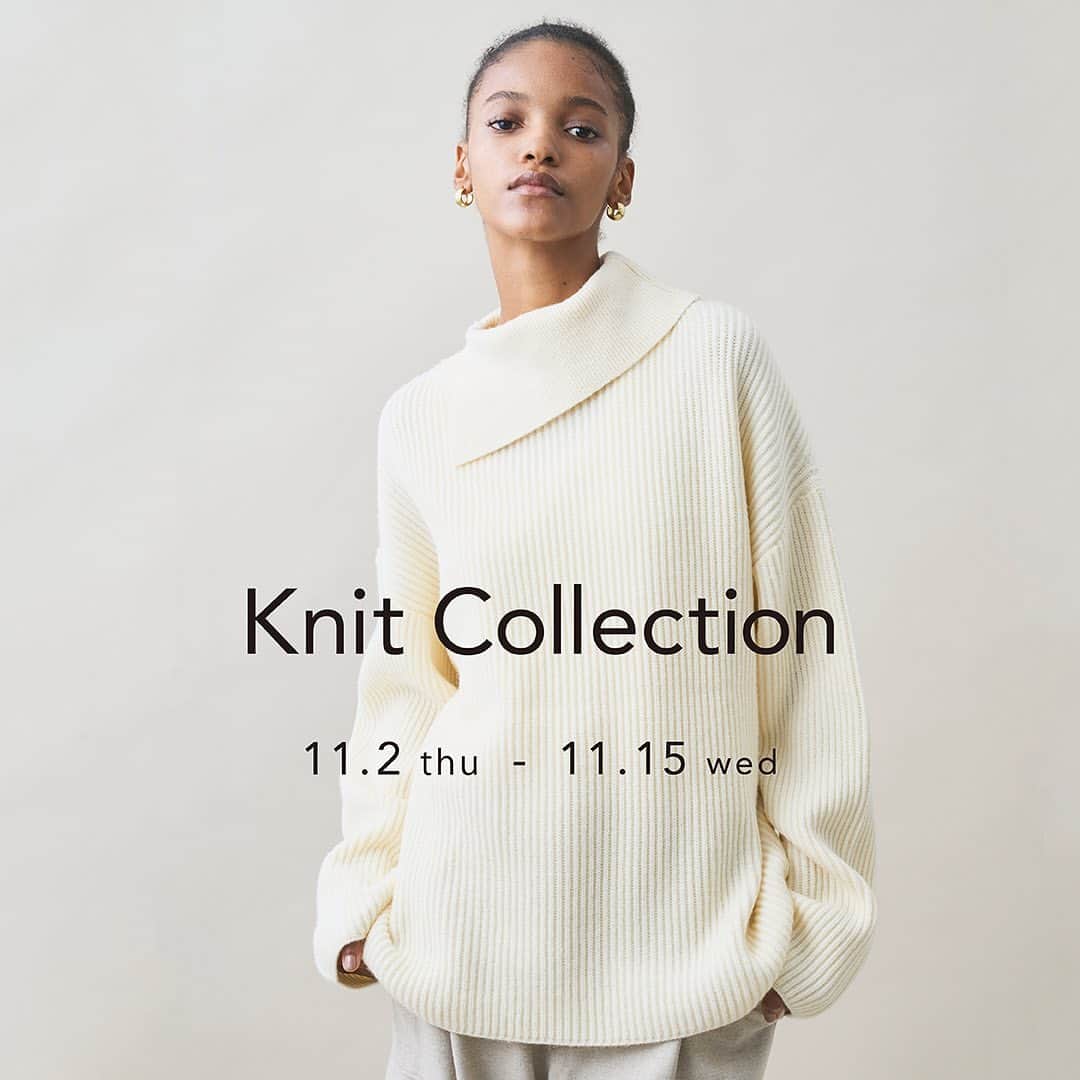 エリオポールのインスタグラム：「Knit Collection   11.2 thu〜11.15 wed   いよいよニットが活躍するシーズン到来！ エリオポール各店には、新作ニットが続々入荷中です。 上記の期間、対象のオリジナルニットが10％OFFとなるフェアを開催します。   この機会にぜひお立ち寄りください。  HELIOPOLE代官山店  03 3770 6438  HELIOPOLE 札幌店  011 209 5455 HELIOPOLE 広島店  082 542 7033   @heliopole_official #HELIOPOLE  #エリオポール」