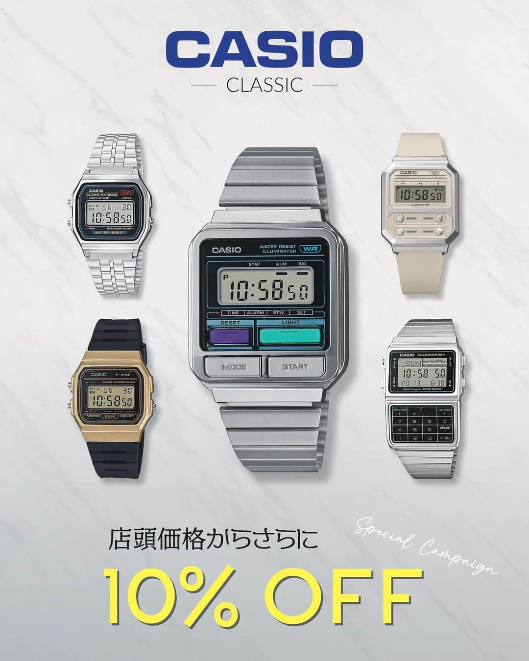 時計倉庫TOKIA 公式アカウントのインスタグラム：「🌟11/1〜11/30の期間開催されるCASIO QUARTZのセールについてお知らせです！🌟 ⁡ 対象商品100品以上が店頭価格からさらに10%OFFになるお得なSALEとなっております！(対象商品は店舗により在庫数など限りがございますのでご了承ください) ⁡ お得にCASIOの時計がゲットできるこの機会にぜひお買い求めください❣️ ⁡ スタッフ一同、心よりお待ちしております🙇‍♀️ ⁡ ⁡ ※心斎橋筋店と戎橋店はSALE対象外店舗です。 〰︎〰︎〰︎〰︎〰︎〰︎〰︎〰︎〰︎〰︎〰︎〰︎〰︎〰︎ ⁡ 在庫状況は常に変動しております。 ご了承下さい。 投稿日と価格が変動している事があります。店頭価格とECサイト価格が違う事もありますのでご了承下さい。 商品のお問い合わせの際は上記の品番をお伝え下さい。 ⁡ 〰︎〰︎〰︎〰︎〰︎〰︎〰︎〰︎〰︎〰︎〰︎〰︎〰︎〰︎ ⁡ #casio #カシオ #セール #誕生日プレゼント #プレゼント #時計 #腕時計 #時計好きな人と繋がりたい #腕時計くら部 #手元くら部 #手元倶楽部 #おしゃれさんと繋がりたい #お洒落な人と繋がりたい #お洒落さんと繋がりたい #オシャレさんと繋がりたい #おしゃれな人と繋がりたい #いいねした人で気になった人フォロー #時計倉庫tokia」