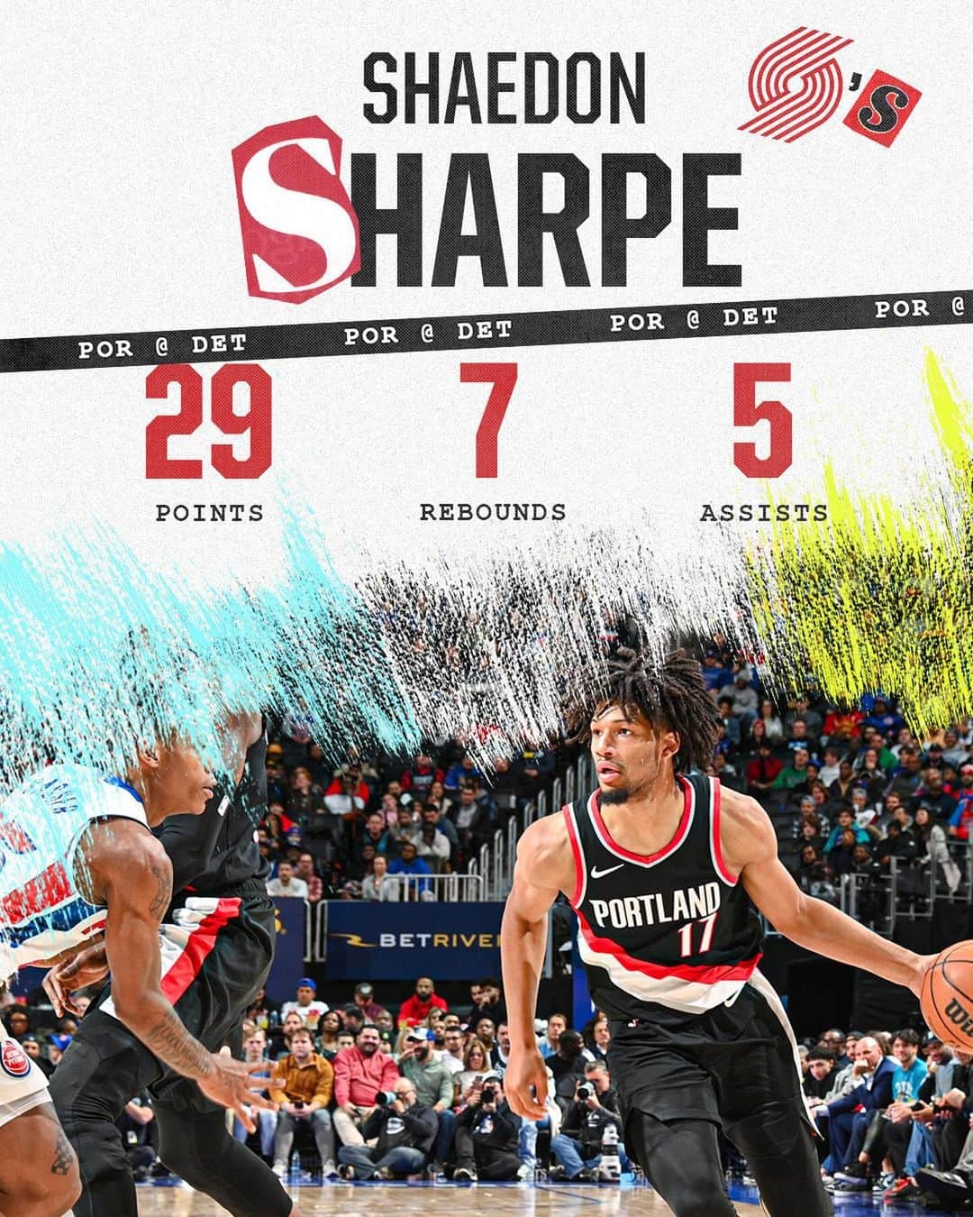 のインスタグラム：「WHAT A DAY FOR SHAE  29 PTS | 7 REB | 5 AST」