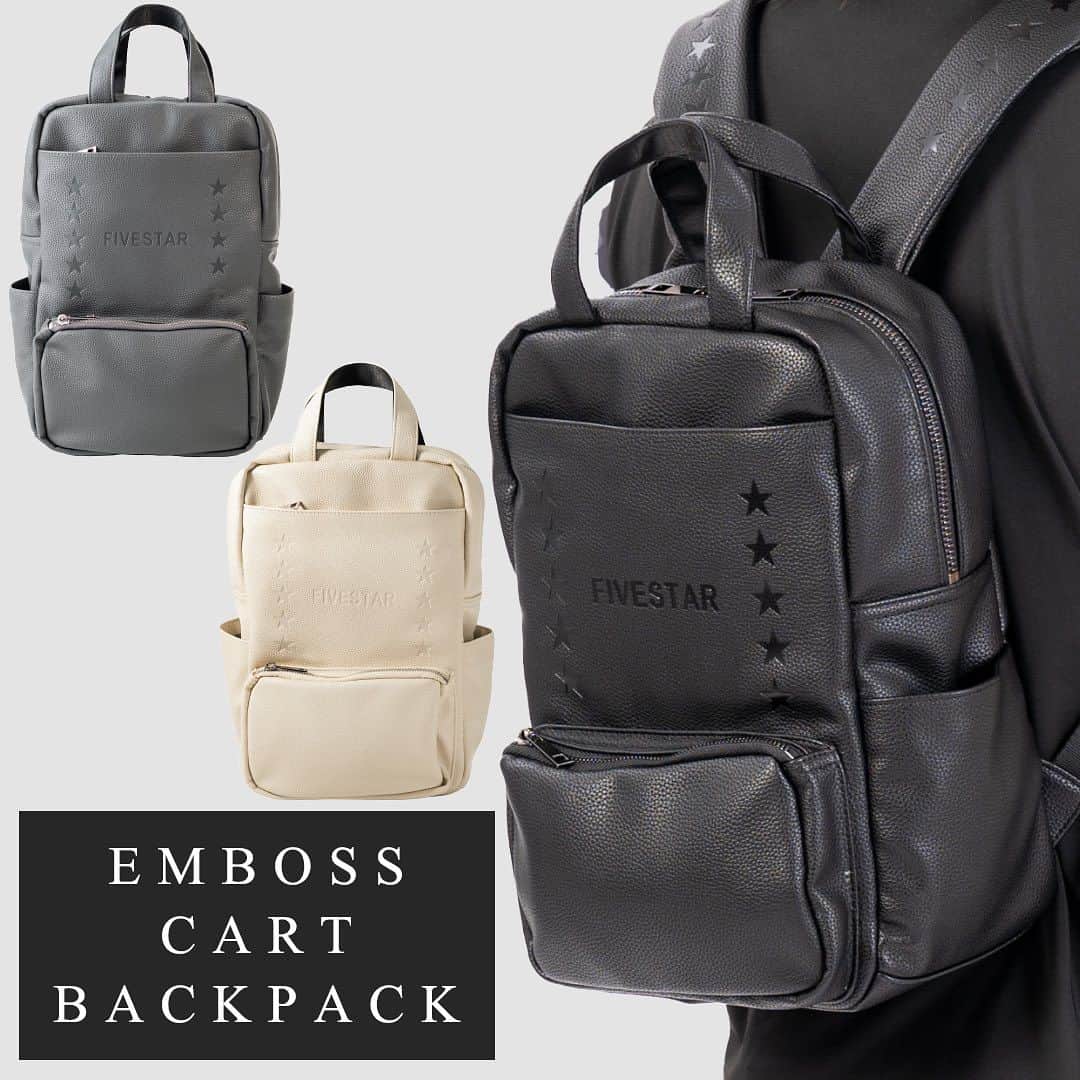 FIVESTARさんのインスタグラム写真 - (FIVESTARInstagram)「☆  -------- NEW ARRIVAL --------  ★ EMBOSS CART BACKPACK ★  エンボス加工を施したバックパック。 ゴルフカートのリアバスケットにすっぽり収まるサイズ感で、ラウンドバッグの代わりになります。 収納力も抜群です！  - Color lineup - ・WHITE ・GRAY ・BLACK  --------------------------------  ★ オンラインショップにてその他商品、多数販売中 ★ プロフィールのURLから是非お越しください☺︎☆  --------------------------------  ★ SHOP LIST ★  愛知県 セントクリークGC スズキゴルフ パインズGC  岐阜県 スプリングフィールドGC レイクグリーンGC  福岡県 ゴルフウェアショップ825 ザ・クイーンズヒルGC  大分県 G's Factory  宮崎県 ゴルフギャラリーTAKUMI  --------------------------------  #pga #lpga #ゴルフ #ゴルフウエア #ゴルフウェア #ゴルフ女子 #ゴルフ男子 #ゴルフ好き #ユニセックス #ユニセックスコーデ #カップルコーデ #ファイブスター #ファッション #アパレル #ゴルフアパレル #星 #5  #2023  #バックパック  #リュック  #ラウンドバッグ  #カートバッグ  #リアバスケット  #newarrivals  #golf #fivestar #five #star #골프 #高尔夫」11月5日 8時50分 - 5five_star5