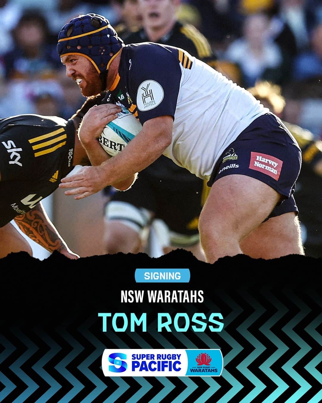 Super Rugbyのインスタグラム：「@nswwaratahs announce the signing of tighthead prop Tom Ross on a one-year deal 📝」