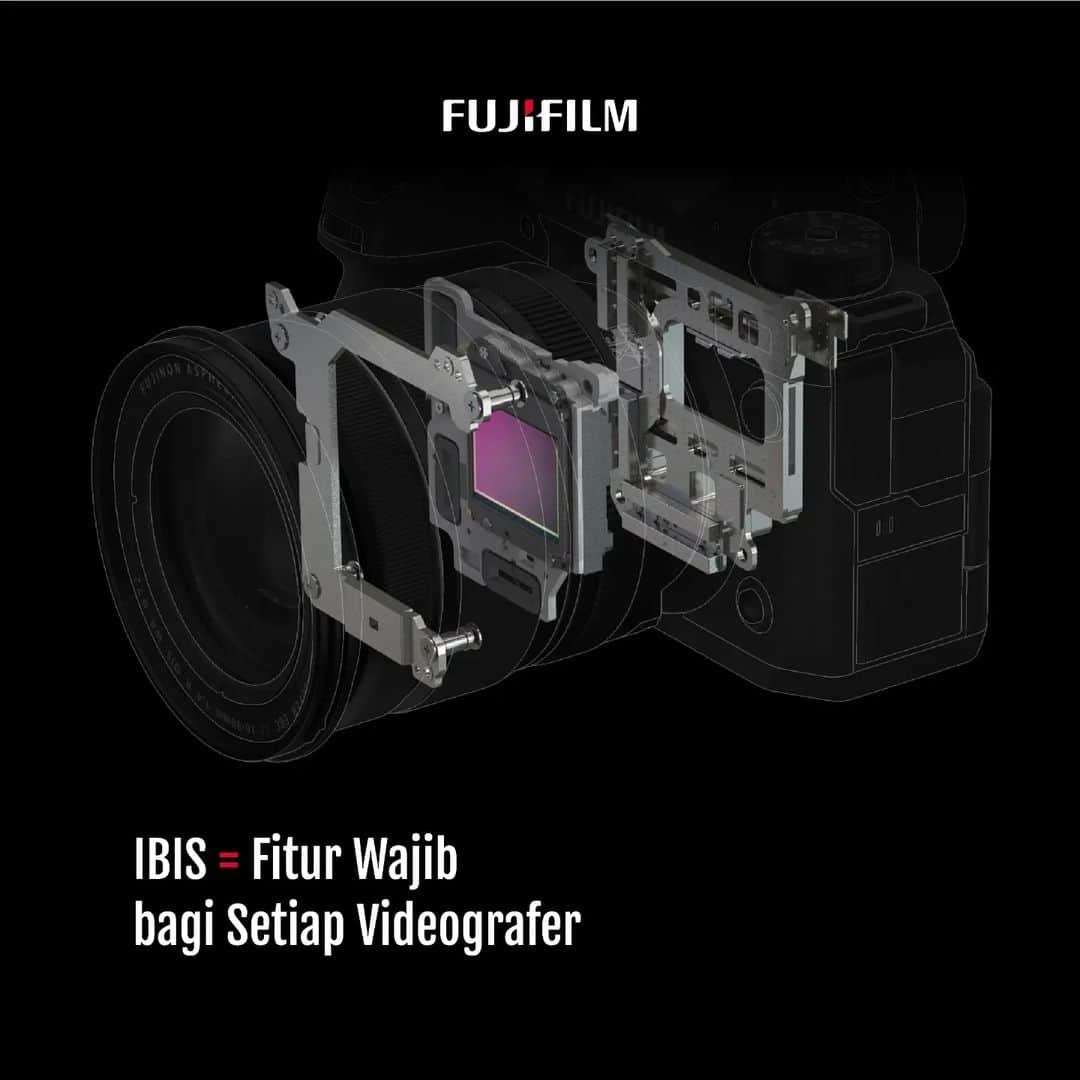 FUJIFILM INDONESIAのインスタグラム：「Dengan fitur IBIS, stabilitas dalam foto dan video bukan lagi jadi hal yang sulit untuk dimiliki. Gak perlu khawatir karena guncangan tangan atau cahaya yang kurang, hasilnya dijamin akan tajam dan halus. Fleksibilitas dalam pemilihan lensa juga jadi lebih luas. Selalu siap untuk momen yang tak terduga. Nah coba komen apa kamera FujiFilm favorit kalian dengan Fitur IBIS nih?  #FujifilmIndonesia #Fujifilm_id #kamera #ibis」