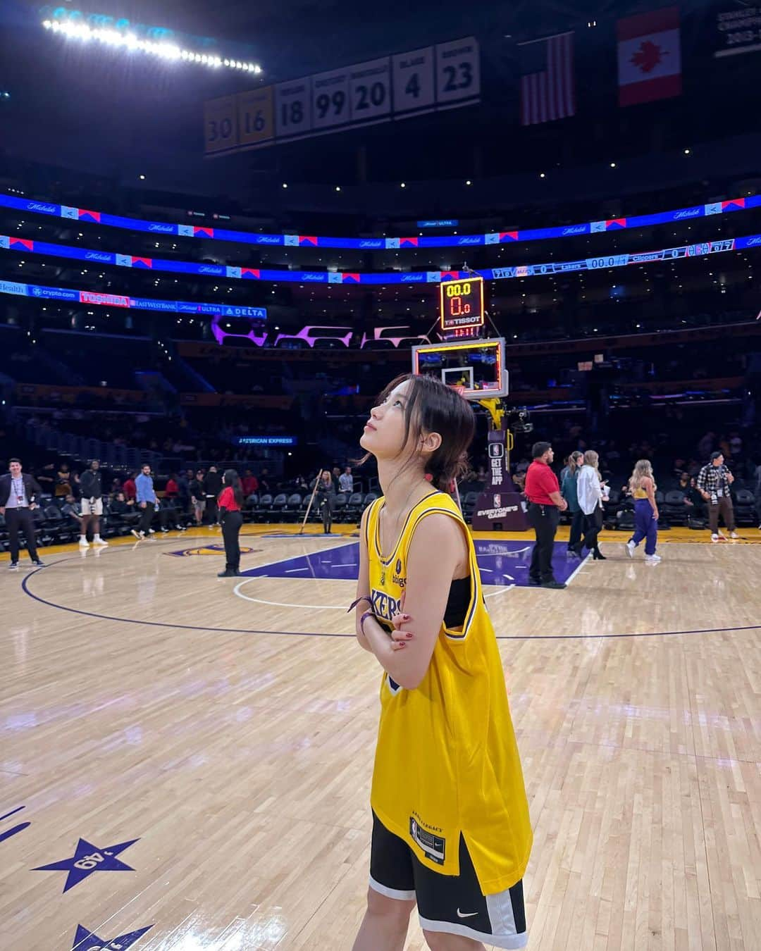 KAZUHAのインスタグラム：「🏀✨ thank you for having us ;) @nba  @lakers」