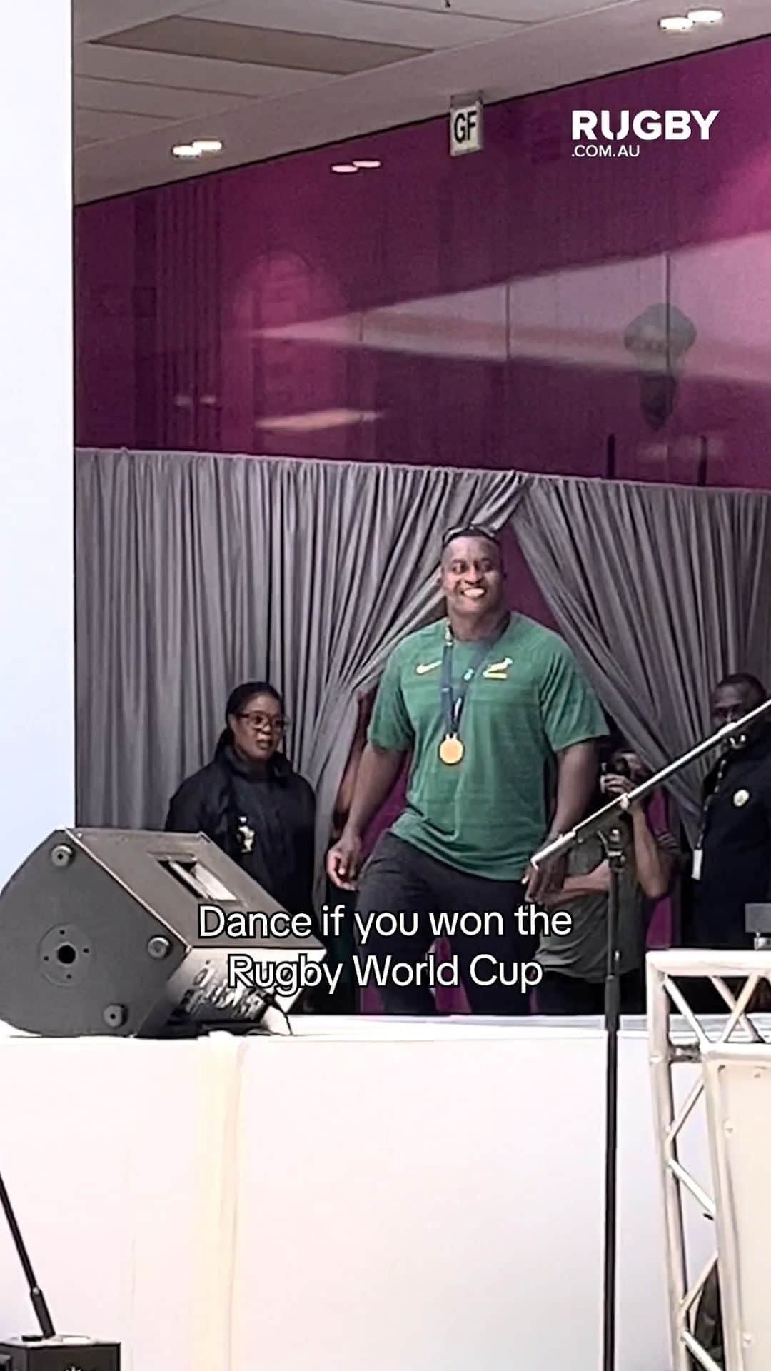 ラグビーオーストラリア代表のインスタグラム：「Those World Champion moves 🕺  #Springboks #RWC2023」