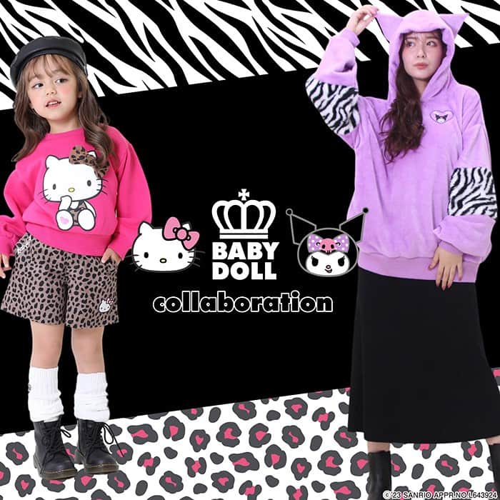 BABYDOLL(子ども服ブランド ベビードール)のインスタグラム：「winter new🎀  ／ BABYDOLL× HELLO KITTY･KUROMI♡ ＼  大好評♪サンリオコラボから新作入荷★ なりきりボアパーカーやあったか裏起毛アイテムも◎  キティやクロミと一緒に おしゃれコーデを楽しんじゃおう☆彡  ▶︎▶︎くわしくはインスタトップのハイライトから Checkしてね♪  #サンリオ #sanrio #サンリオコラボ #サンリオ好きな人と繋がりたい #サンリオグッズ #サンリオ好き #キティ#キティちゃん#ハローキティ#クロミ#クロミちゃん#むすめふく#女の子服 #女の子ママ #娘コーデ #キッズコーデ#子供服#子ども服#こどもふく#キッズ服#キッズコーデ#子どものいる暮らし#ママスタグラム#コドモダカラ#kidsfashion#kids_japan#instakids#ベビド#ベビド着てみた」