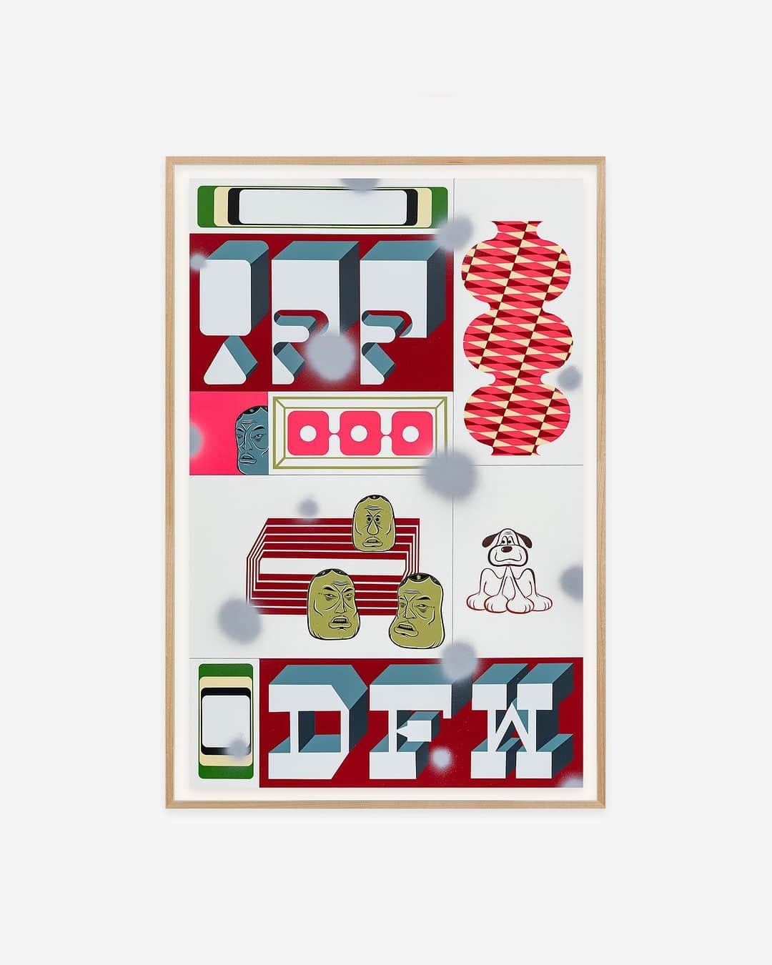 McGuffinさんのインスタグラム写真 - (McGuffinInstagram)「⚡McGuffin Street News⚡  Barry McGee x Avant Arte 初のコラボレーション 24時間限定プリントエディションをリリース  @avant.arte   新しいアートの発掘と、より身近なアートコレクションの実現を目指し、キュレーション型のマーケットを提供するAvant Arte。この度、Avant Arteは世界的に著名なアーティストBarry Mccee(バリー・マッギー）との初のラボレーションを発表する。本作品は、2023年11月9日15:00GMT（日本時間11月10日午前0時より24時間限定でavantarte.comにて600ユーロ/約635米ドルで販売されるとのこと。  <Untitled, 2023> は蛍光ピンクとハイライトのシルクスクリーンのレイヤーが施されたUVピグメントプリントで、Avant Arteの傘下にあるロンドンのプリント工房において、熟練のプリント職人によって制作された。 学生時代には、コミュニティ・カレッジでリノリウム版画やリトグラフを実験的に制作、そしてサンフランシスコ芸術大学では版画と絵画の学士号を取得したマッギー。その後、90年代にはサンフランシスコにある活版印刷所で働きながら、ミッドセンチュリーの印刷技術の腕を磨いてきた。この作品は、マッギーの長年にわたる版画に対する情熱から生まれたものとなる。<Untitled,2023> は、マッギーの原画をもとに制作されておりに、お馴染みのキャラクターである <Everyman> の頭、幾何学模様、「DFW」や「IFF」の文字など、様々なイメージやパターンをモンタージュした画面となっている。 バリー・マッギーは、1990年代から2000年代にかけてサンフランシスコで生まれたアーバン・リアリズムの芸術運動 <ミッション・スクール・ムーブメント> を率いてきたメンバーの一人だ。彼のアーティストとしてのキャリアは、サンフランシスコのストリートでグラフィティ・ライターとして活動しTWIST（ツイスト）というタグでも広く知られていた頃から始まり、現在ではカリフォルニア州ベイエリアでスタジオを拠点に活動するに至る。マッギーの作品は、ドローイング、ペインティング、ミクストメディア・インスタレーションで構成され、これまでにヴェネチア・ビエンナーレや、MoMA、SFMoMA、ウォーカー・アート・センター、プラダ財団、ワタリウム美術館などのアート界において重要な場所で展示された。  ▼Barry McGeeからのコメント 「版画の即時性が好きで、四版とシルクスクリーン印刷のプロセスは私のイマジネーションを上手く捉えていると思います。この企画は、私にとって初めての、手仕上げも加わった時間制限付き版画リリースとなります。この作品はもともと原画からきており、昨年から私が制作している数々のイメージやパターンをモンタージュしたものです。 文字は元々特定の手がかりを意味していたが、現在ではある種のマントラとして機能しています。<エブリマン>はまさにその例の一つで、非常に平凡で、作品の構成内での種々の要素や句読点としての存在となっています。幾何学模様は、目を休め、見る人が提示されたイメージを熟考するための領域です。皆さんが私の作品を家に飾って楽しんでくれることを願っています。」  この稀有な機会を記念し、またアーティストにとってもう一つの初めての試みとして、マッギーは同じ24時間の時間制限の中で、コレクター向けに手仕上げを加えたスペシャルプリントエディションを用意するとのこと。これらのエディションは、マッギーが一つひとつ手作業で仕上げたものになる。 このエキサイティングなコラボレーションに関する最新ニュースや舞台裏については、Avant Arteのソーシャルメディアをチェック。  #avantarte #barrymcgee」11月2日 17時42分 - mcguffin_official