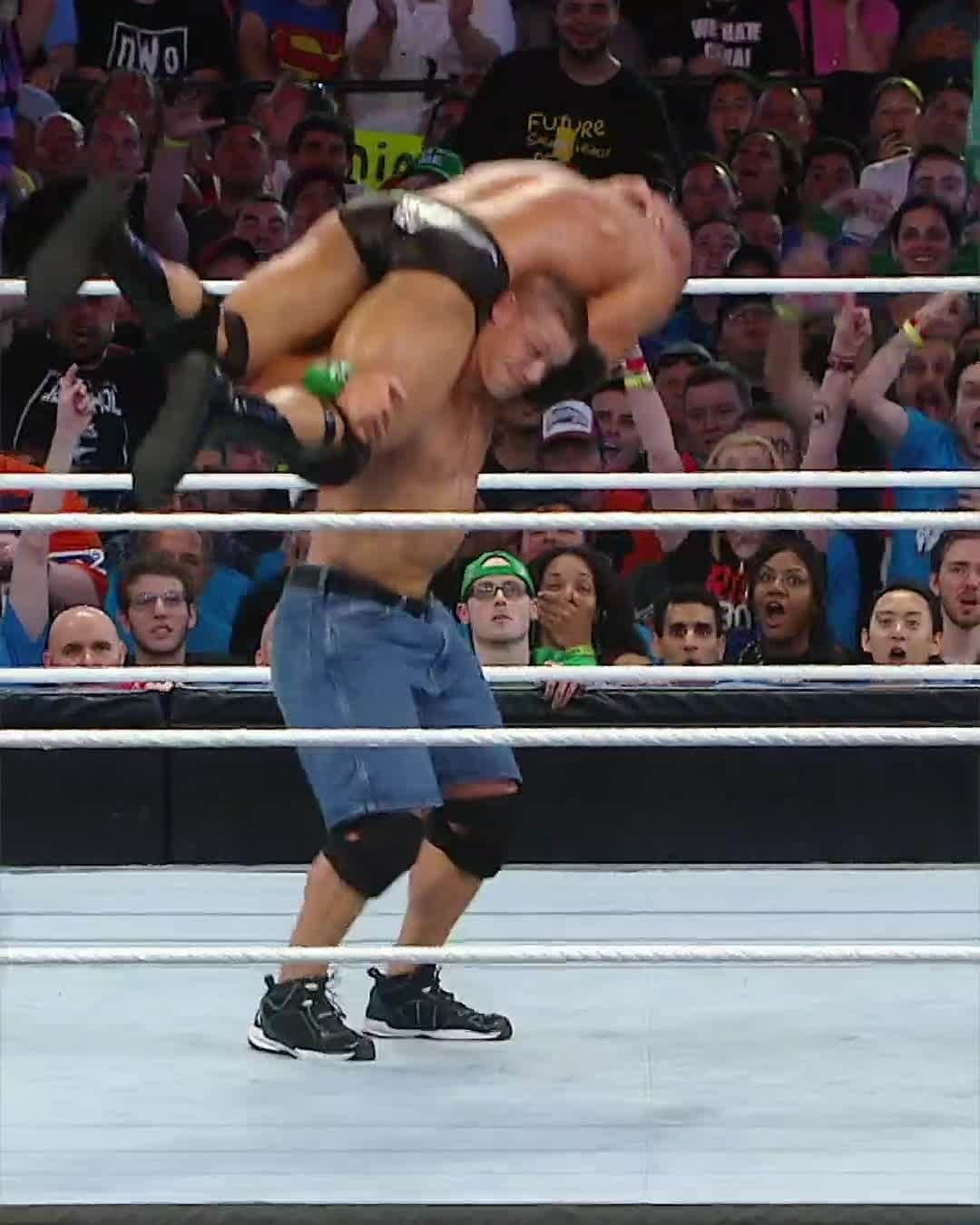 WWEのインスタグラム：「The first times @JohnCena went one-on-one vs. members of the Anoa'i/Fatu families…  Next up: @solosikoa at #WWECrownJewel」