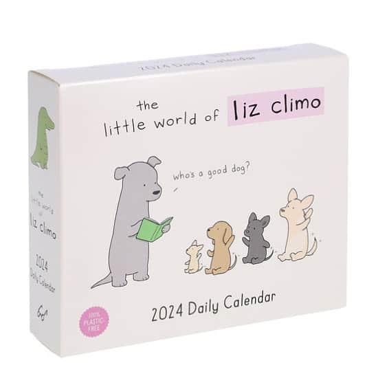 リズ・クライモのインスタグラム：「Guess what! You bought so many of my 2024 desk calendars (thanks 🥹) that they’re DOING A REPRINT 🥳 I just got word that they’re back in stock, in case you missed out or your pre-order was canceled. These should now be available wherever calendars are sold ❤️ As always, THANK YOU for your continued support. I love spending every day with you (in a calendar way, not a creepy way)!」