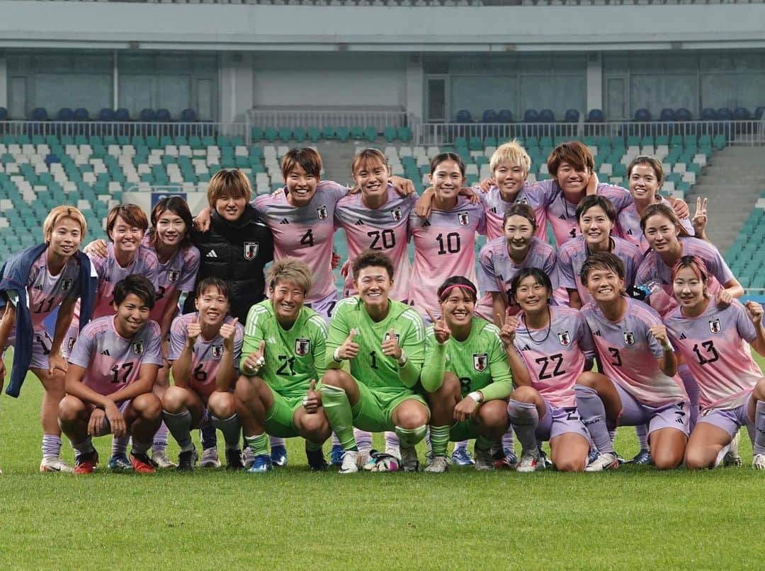 遠藤純さんのインスタグラム写真 - (遠藤純Instagram)「: 応援ありがとうございました🙇‍♀️  vs🇮🇳 7-0 vs🇺🇿 2-0 vs🇻🇳 2-0  全てはパリの為に🤝 vs🇰🇵 決戦は来年の2月🔥 良いコンディションで戦えるようにまた頑張ります。  ©︎JFA #nadeshiko #なでしこジャパン」11月3日 4時24分 - jun_soccer524