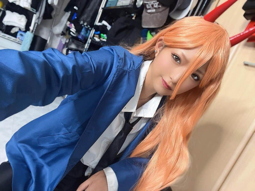 渚みつきのインスタグラム：「#ハロウィン  #コスプレ  #チェンソーマン  #パワーちゃん」