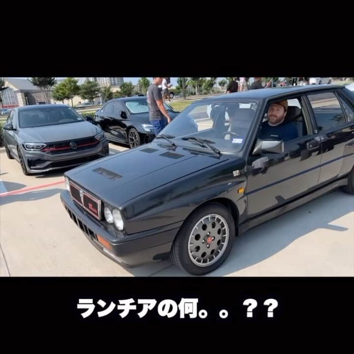 スティーブのインスタグラム：「Any Lancia fans out there?  This Delta Integrale came to Texas via Japan where these Italian cars we rarely see in America are quite popular. アメリカで珍しい発見‼️日本から来たランチア❣️」
