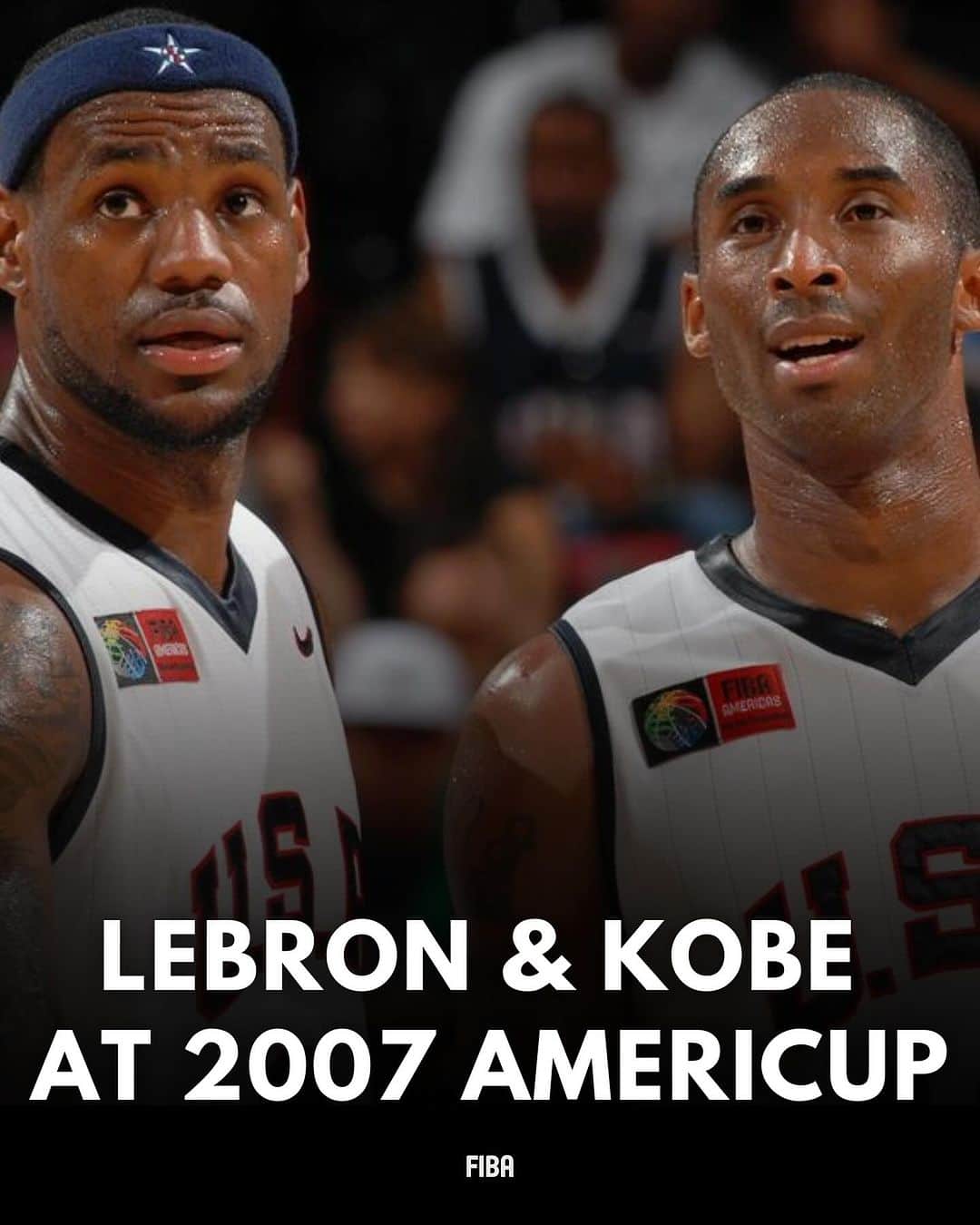 FIBAのインスタグラム：「Throwback to LeBron and Kobe having a basketball blast at @americup 2007 💥」