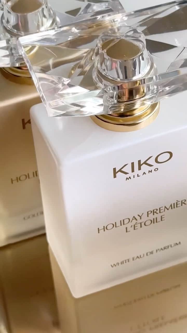 KIKO MILANOのインスタグラム：「Get a full-glam with the new #KIKOHolidayPremiere collection! ✨ It’s your time to shine with radiant makeup, captivating fragrances, and luxurious gift sets. Let’s create a première-ready look together! 💄  L’étoile White Eau De Parfum - L’étoile Golden Eau De Parfum - Sparkling Lipstick 04 - Hydra Lip Stylo 02, 03 - Metallic Eyeshadow 02, 03 - Liquid Face Highlighter 01, 02 - Made To Shine Eyeshadow Palette 01, 02 - Setting Face Powder  #KIKOMilano #makeupswatches #newmakeup #holidaymakeup #sparklinglipstick」