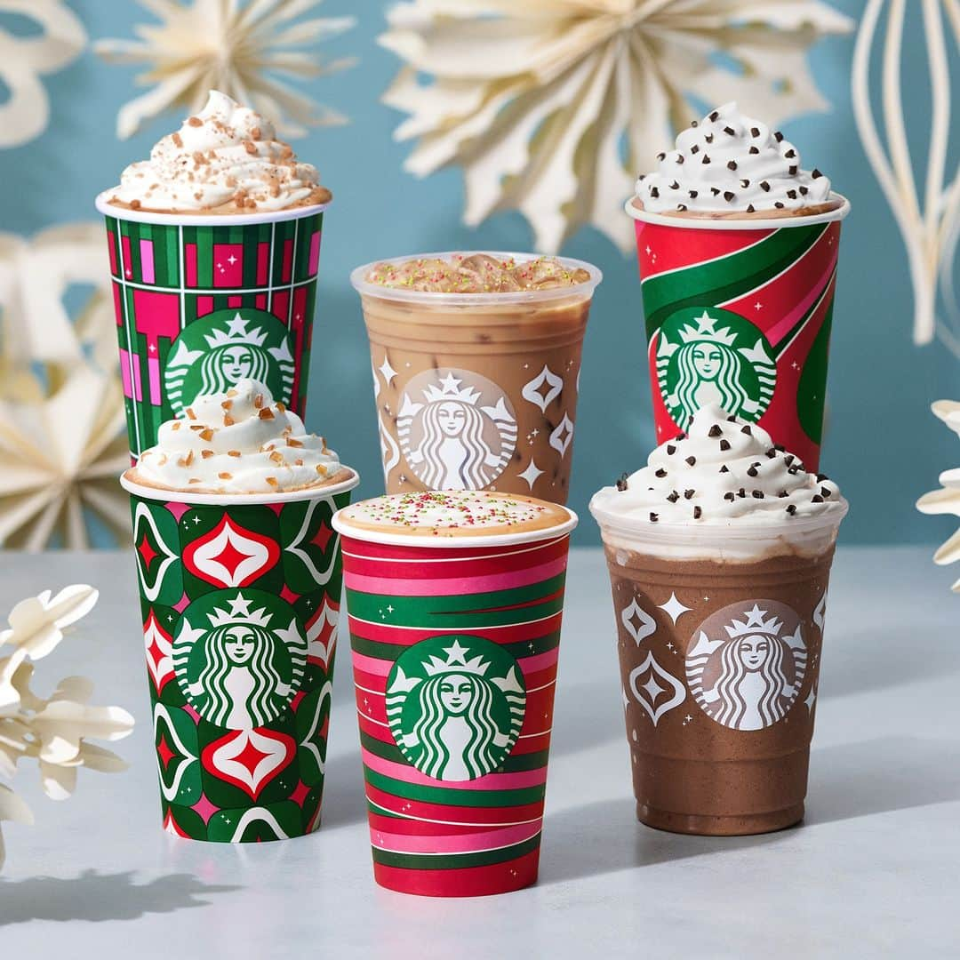 Starbucksのインスタグラム：「Say hello to the holidays. ❄️ Your festive favorites are back!  (U.S. and Canada)」