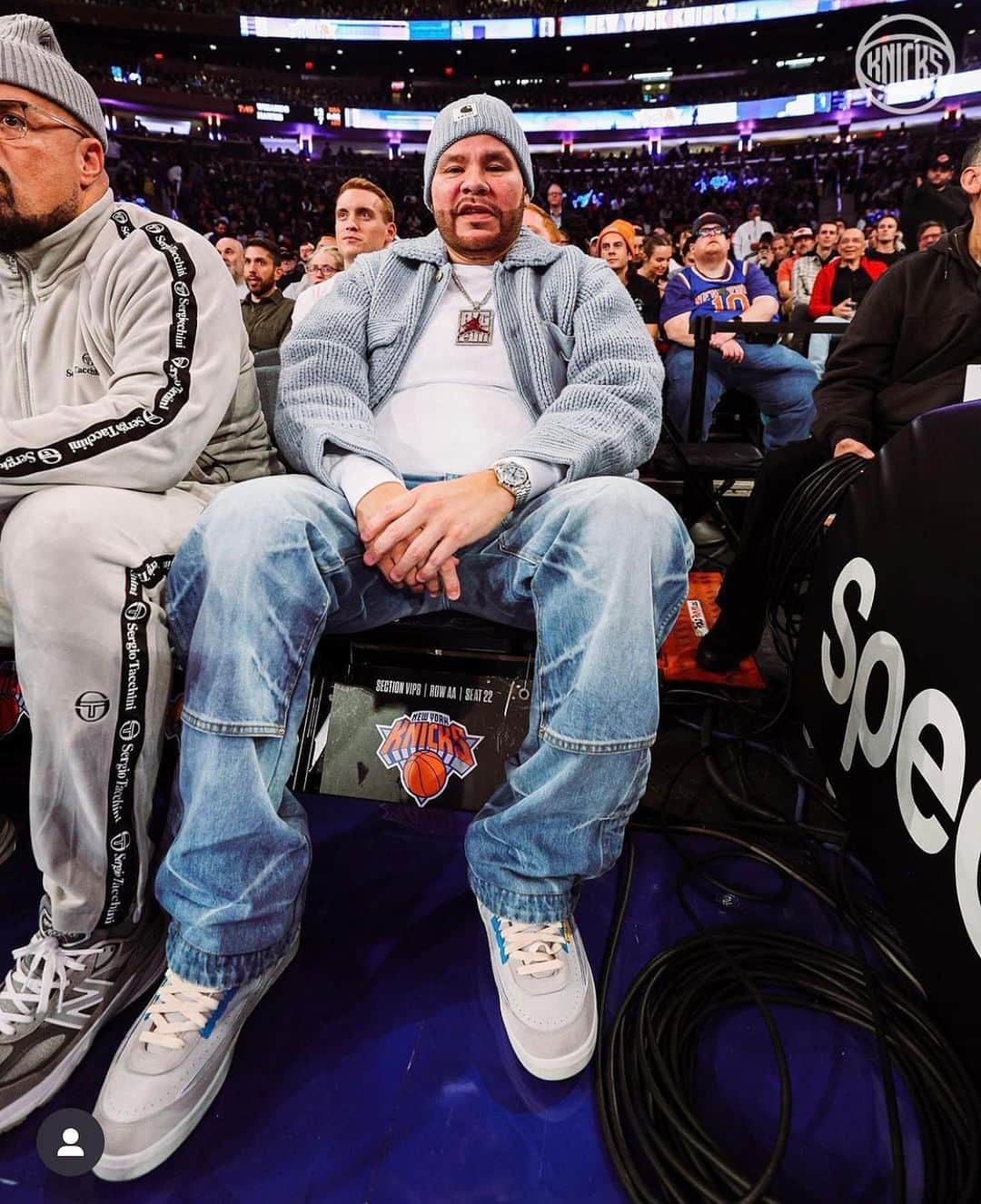 ファット・ジョーのインスタグラム：「Beautiful night at the Garden LETS GO @nyknicks」