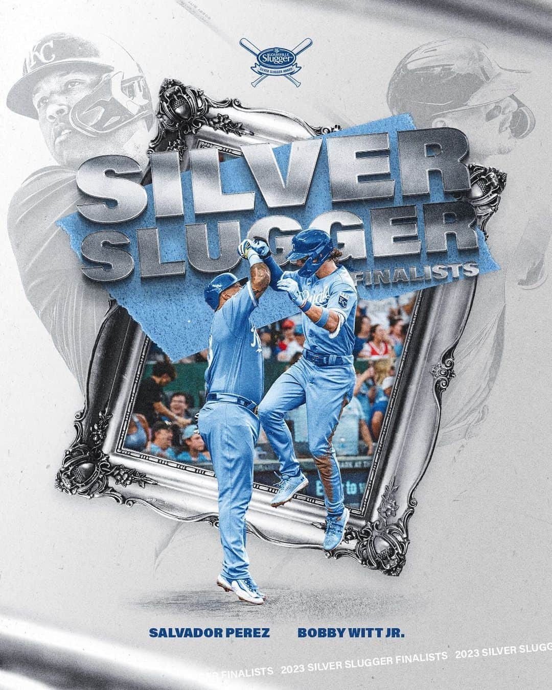 カンザスシティ・ロイヤルズのインスタグラム：「Congratulations to our 2023 Louisville Silver Slugger Award finalists, Salvador Perez and Bobby Witt Jr.!」