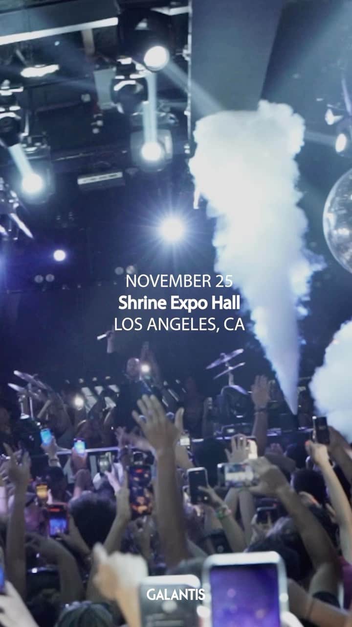 ギャランティスのインスタグラム：「LA! We’re moving the show inside to the Shrine Expo Hall on 11.25 so we can keep the party going even longer 😄 Longer, louder, harder, better!! Let’s goooooo... 🙌🏻💥」
