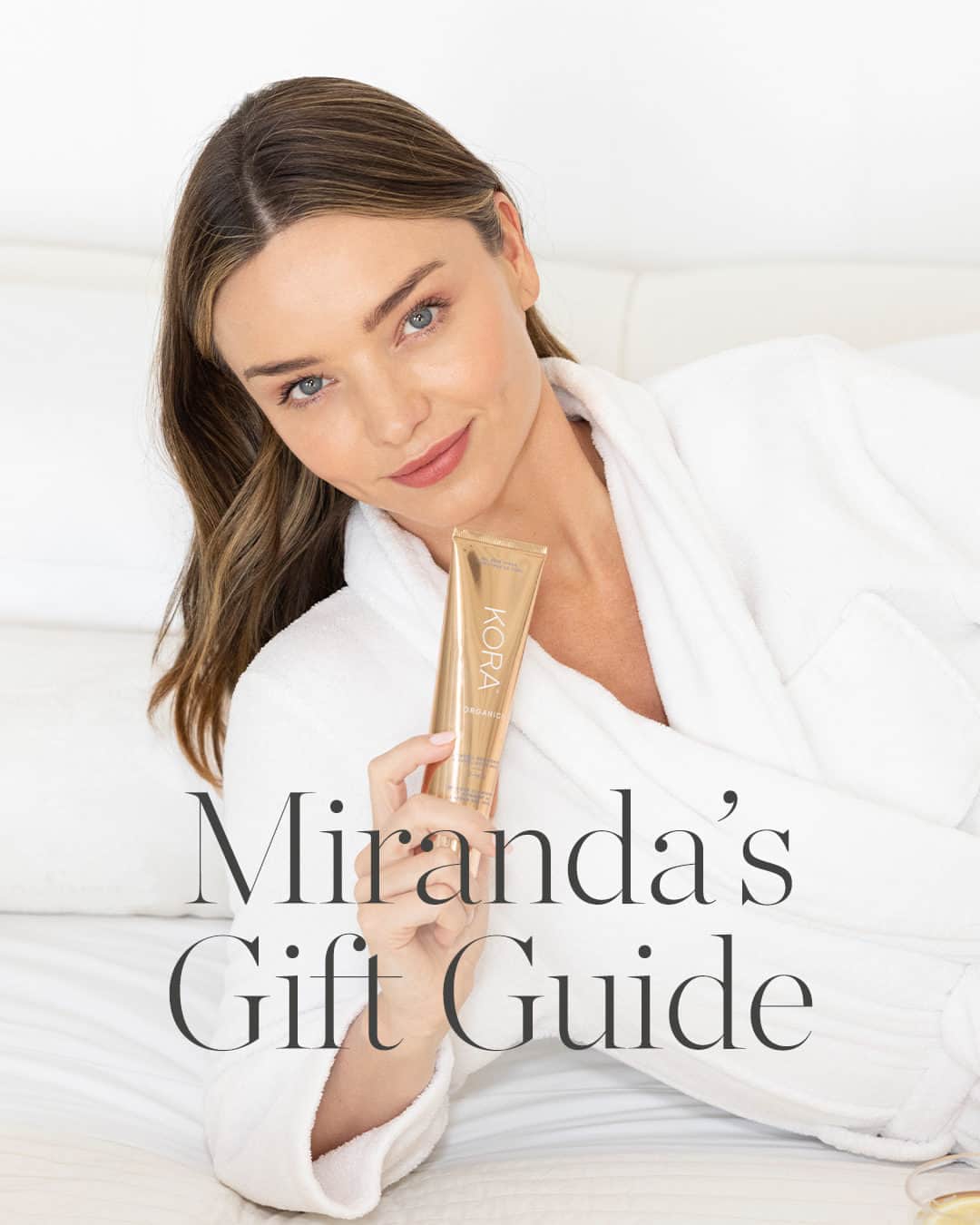 KORA Organicsのインスタグラム：「@mirandakerr’s Gift Guide is back! Our founder hand-picked her favorite products from wellness essentials to motherhood must-haves to bring you the ultimate guide, just in time for the holiday season. Visit our link in bio to find the perfect gift for everyone on your list 🎁✨」