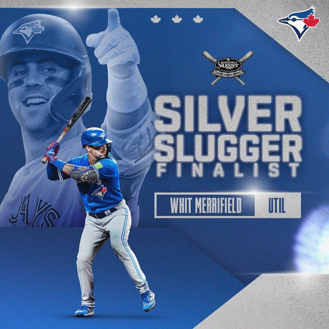 トロント・ブルージェイズのインスタグラム：「Big Hit Whit 💪 Congratulations to @WhitMerrifield on being named a #SilverSlugger Award Finalist!」