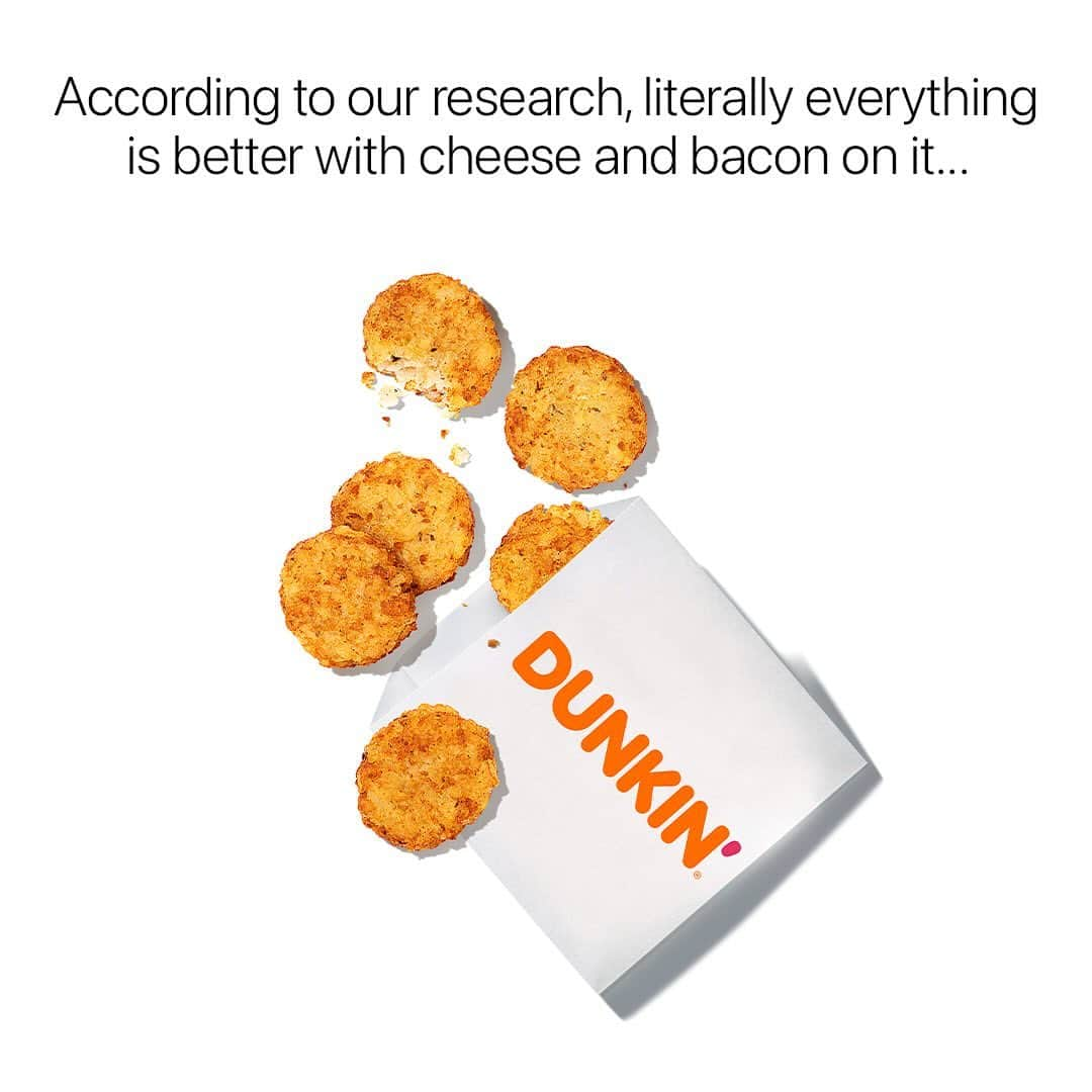 ダンキンドーナツさんのインスタグラム写真 - (ダンキンドーナツInstagram)「research doesn’t lie   Try our new LOADED hash browns now 🤤」11月3日 0時04分 - dunkin