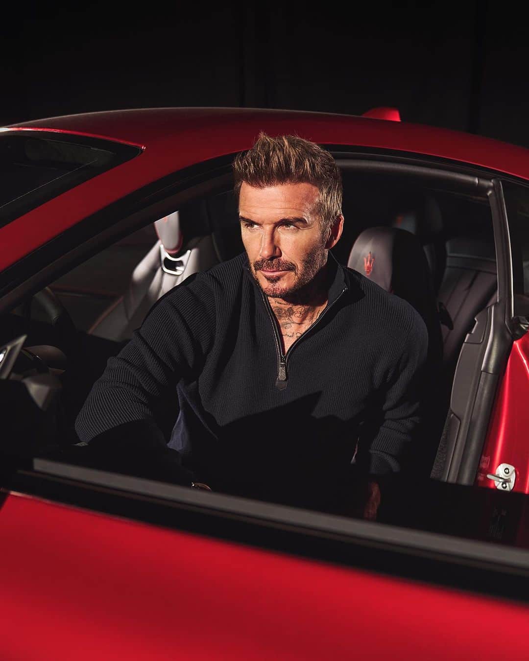 マセラティのインスタグラム：「Born to race, bred for long distances.  The Maserati GranTurismo Trofeo is an open invitation to unleash your sporting spirit.  Just like @davidbeckham does.  #Maserati #MaseratiGranTurismo」