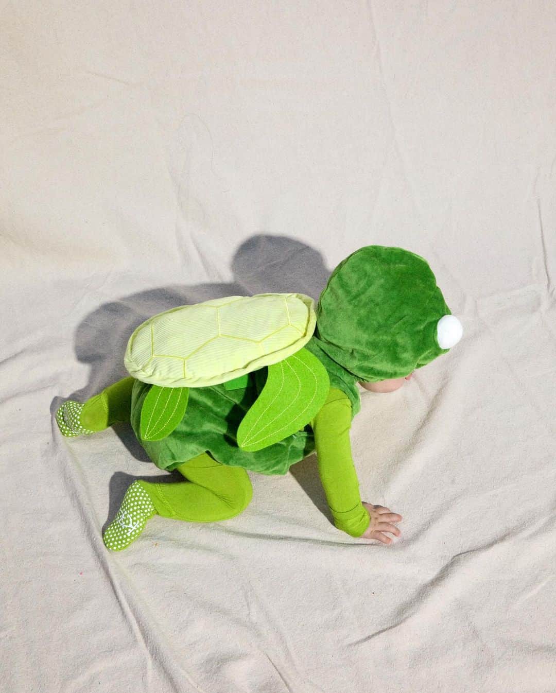 ジュリー・サリニャーナさんのインスタグラム写真 - (ジュリー・サリニャーナInstagram)「Belated Halloween post but how could I not post this cute lil’ turtle of mine 🐢🥹  When Kevin and I started dating, he used to call me his little turtle. It was such a cute nickname that I couldn’t resist getting a turtle costume for Matisse. Now we have our own little baby turtle together. 🫶🏽 #halloween #halloween2023 #babycostume #babyturtle」11月3日 0時52分 - sincerelyjules