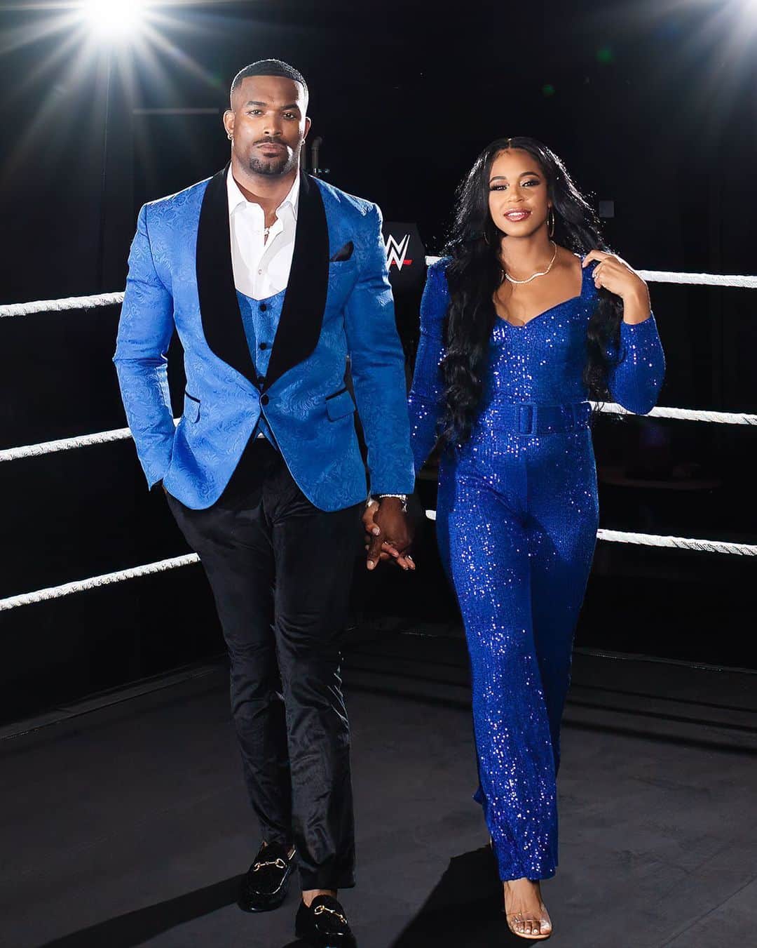 WWEのインスタグラム：「Get ready for a ringside seat into the world of WWE Superstars Bianca Belair & Montez Ford.  Love & WWE: Bianca & Montez premieres February 2.」