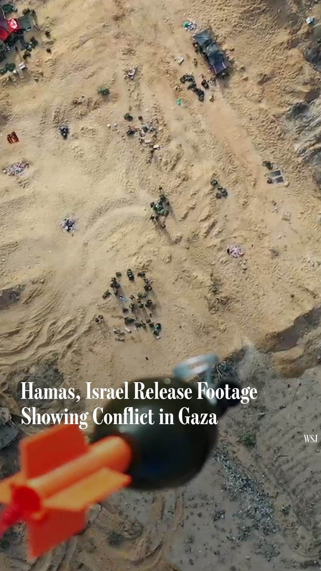 のインスタグラム：「Hamas released footage it said shows militants dropping explosives and fighting Israeli troops in Gaza. The Israeli military also released videos of its operations in the Palestinian enclave.⁠ ⁠ Photo: Al-Qassam Brigades/Storyful⁠ ⁠ Follow live coverage at the link in our bio.」