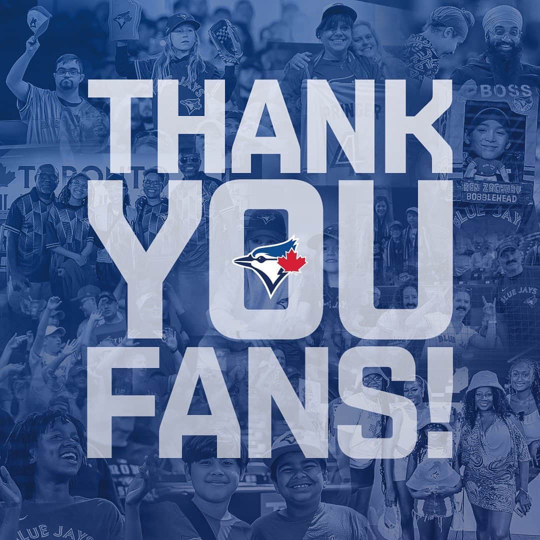 トロント・ブルージェイズのインスタグラム：「As the 2023 season officially comes to an end, we thank all of you - the best fans in baseball - for your continued support.   We look forward to making new memories with you in just 147 days as the 2024 season begins.」