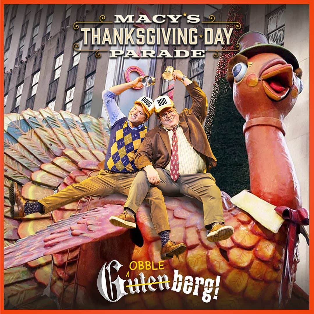 アンドリュー・ラネルズのインスタグラム：「Save some room for dreams this Thanksgiving... @joshgad and @andrewrannells will make a very special appearance at the #MacysParade!」