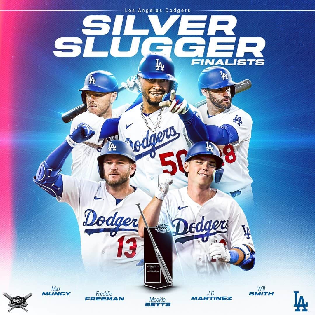 Los Angeles Dodgersのインスタグラム：「Here are your 2023 Dodger Silver Slugger Award finalists!」