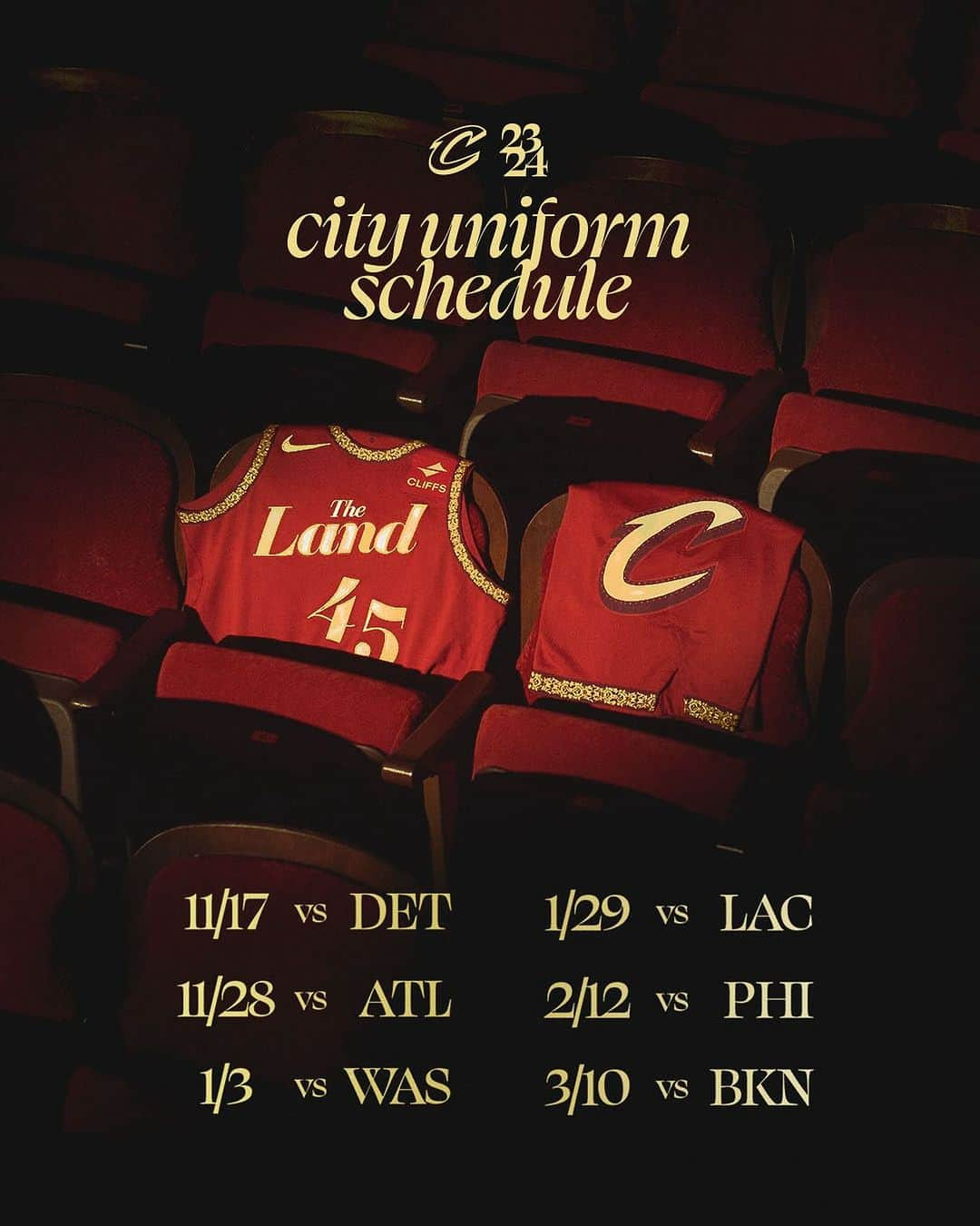 キャブスのインスタグラム：「Cleveland Cavaliers x The Performing Arts 🎭: THE SCHEDULE  🔗 cavs.com/city」