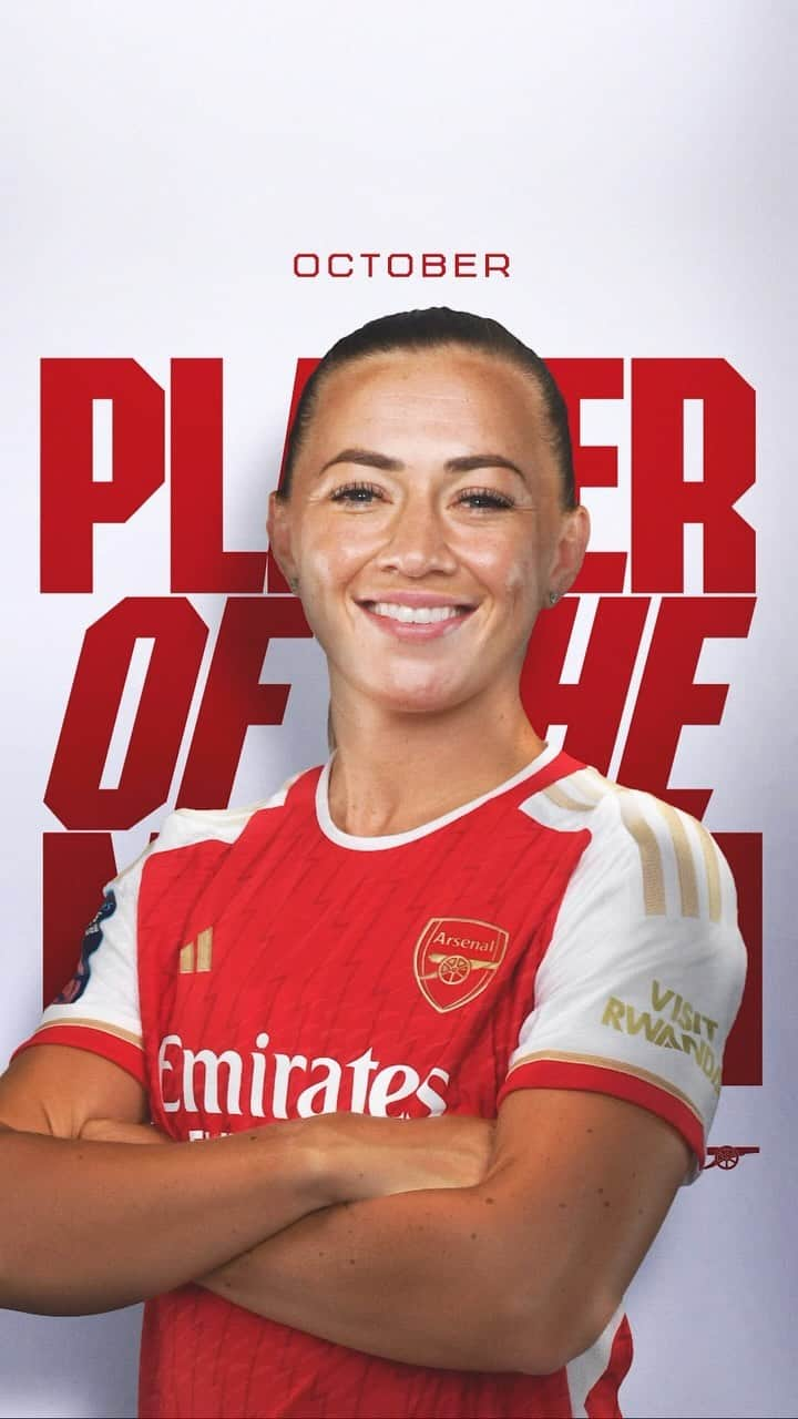 Arsenal Ladiesのインスタグラム：「🥁 Introducing our Player of the Month for October... @Katie_McCabe11 👏」