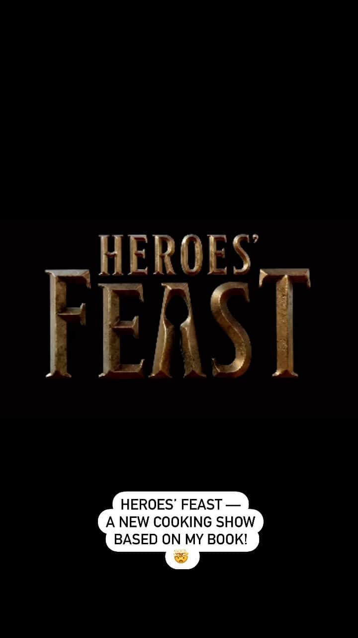 カイル・ニューマンのインスタグラム：「HEROES’ FEAST — a new cooking show based on our New York Times bestselling cookbook — is coming to Freevee this month! I am the special guest in Episode 3 and feature in all 20 episodes of season one! Dungeons & Dragons & Dining!!!」