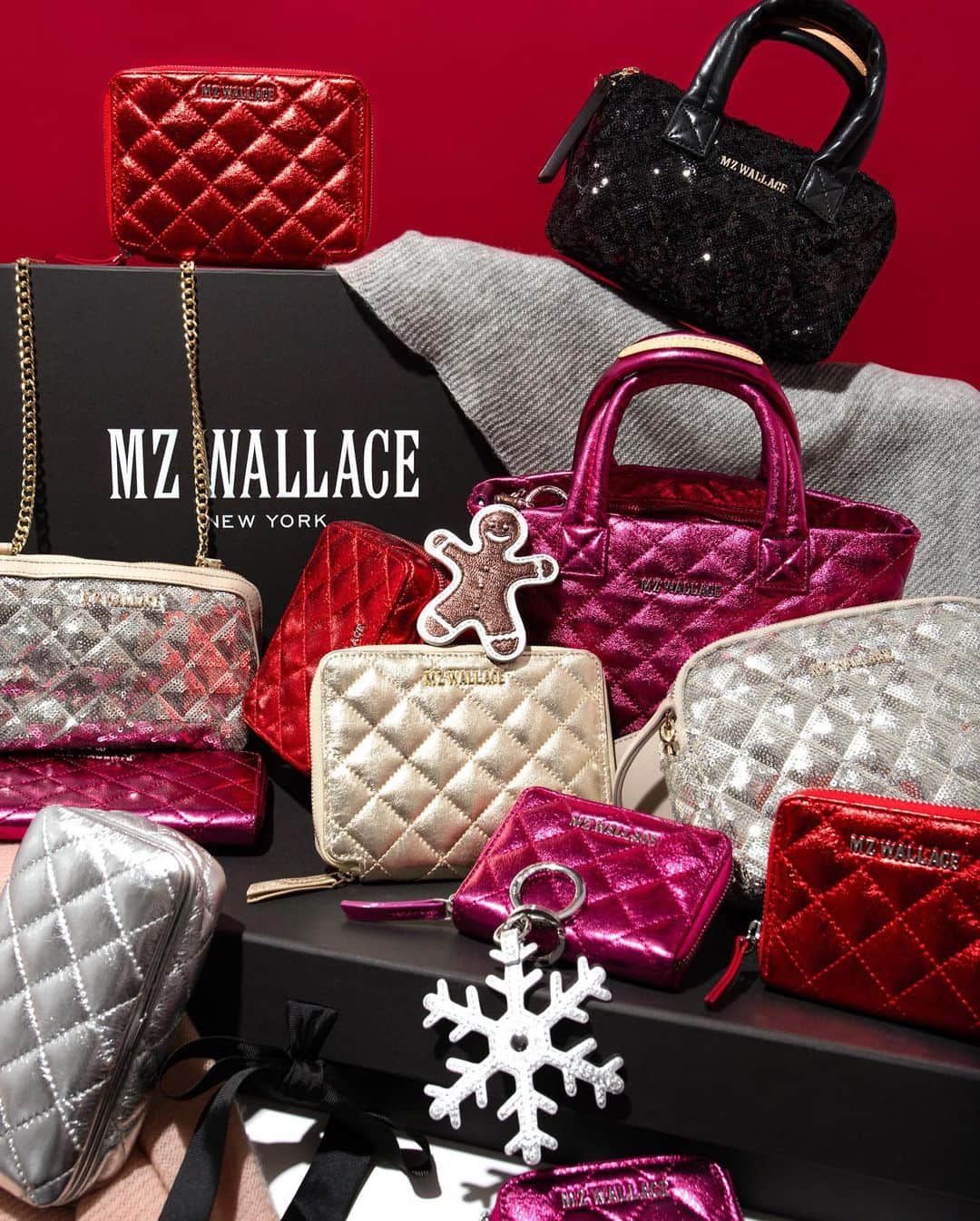MZウォレスのインスタグラム：「'Tis the season to sparkle and shine with brand-new holiday styles ✨」