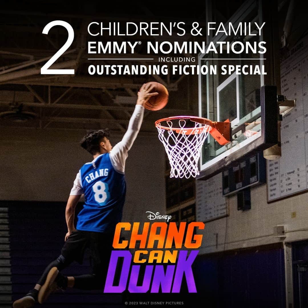 Walt Disney Studiosのインスタグラム：「Congratulations to the cast and crew of #ChangCanDunk for their 2 Children’s and Family Emmy® nominations, including Outstanding Fiction Special. #ChildrensEmmys.」
