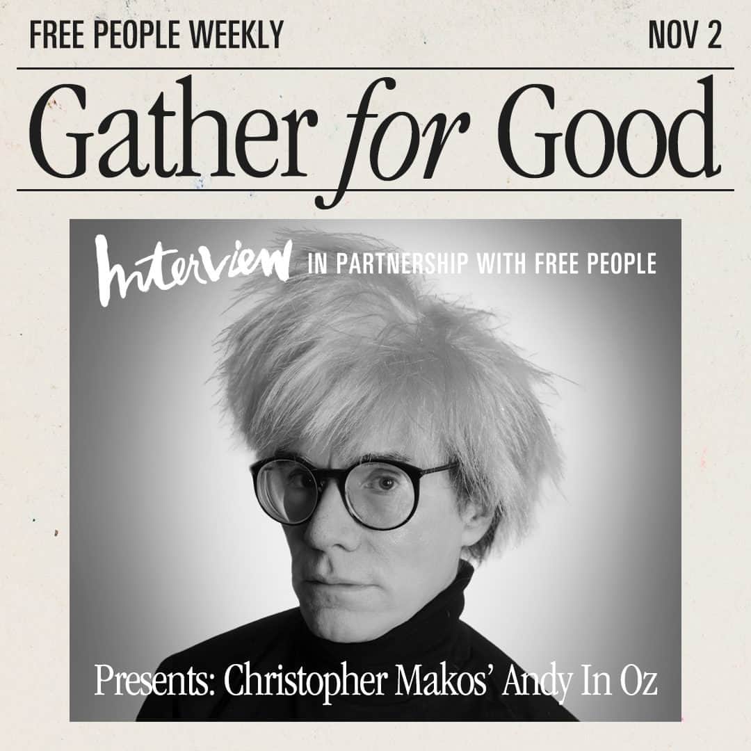 freepeopleのインスタグラム：「In NYC this week? Come visit @christophermakos' Andy in Oz exhibit curated by @interviewmag in celebration of Free People's Creative Spirit Fund.   The FP Creative Spirit Fund, in partnership with @americans4arts, was created to advocate for the importance of arts in early public education.   Link in bio for free tickets to the exhibit and learn more.   Open daily 11/02-11/07, 12 PM-6PM 9 West 8th Street, New York, NY」