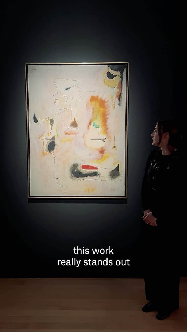 クリスティーズのインスタグラム：「#GALLERYTALKS Episode IV — 20th Century Evening Sale with Katie Marber   Widely recognized as the last Surrealist and a proto-Abstract Expressionist, Arshile Gorky paved the way for a new American artform, acting as a vital bridge between tradition and innovation. Painted in the wake of the Armenian-American artist’s devastating studio fire, ‘Charred Beloved I’ commemorates everything that was lost in the fire and epitomizes Gorky’s signature style. One of only two from the series remaining in private hands, this masterpiece is poised to break the world auction record for the artist.   Learn more about the work online now via our LinkinBio!  20th Century Evening Sale | New York | 9 November」